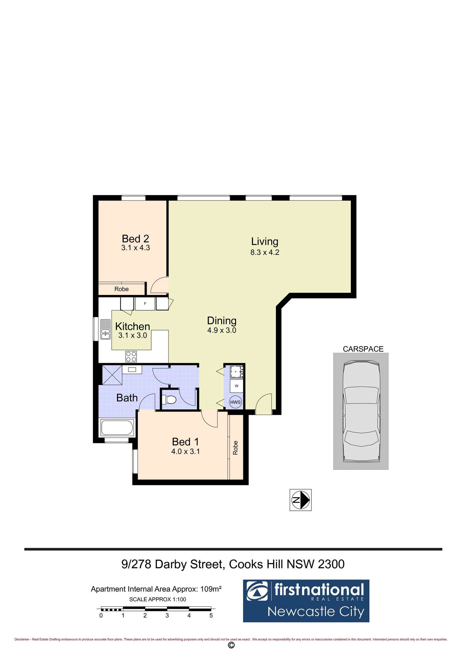 Floorplan of Homely apartment listing, 9/278 Darby Street, Cooks Hill NSW 2300