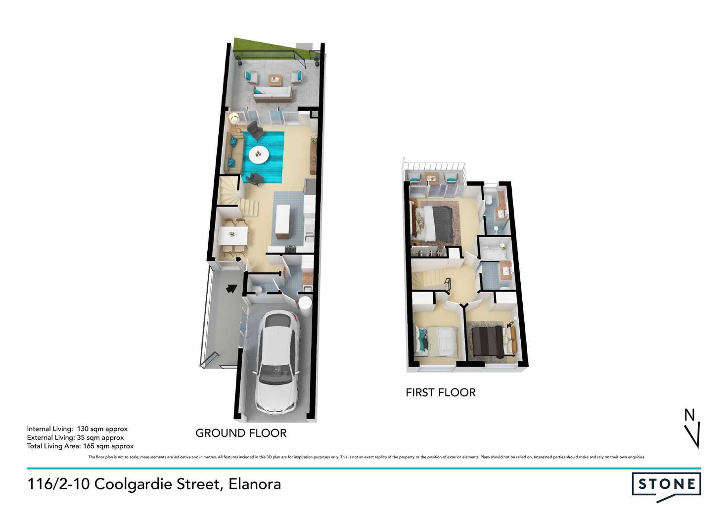 Floorplan of Homely townhouse listing, 116/2-10 Coolgardie Street, Elanora QLD 4221