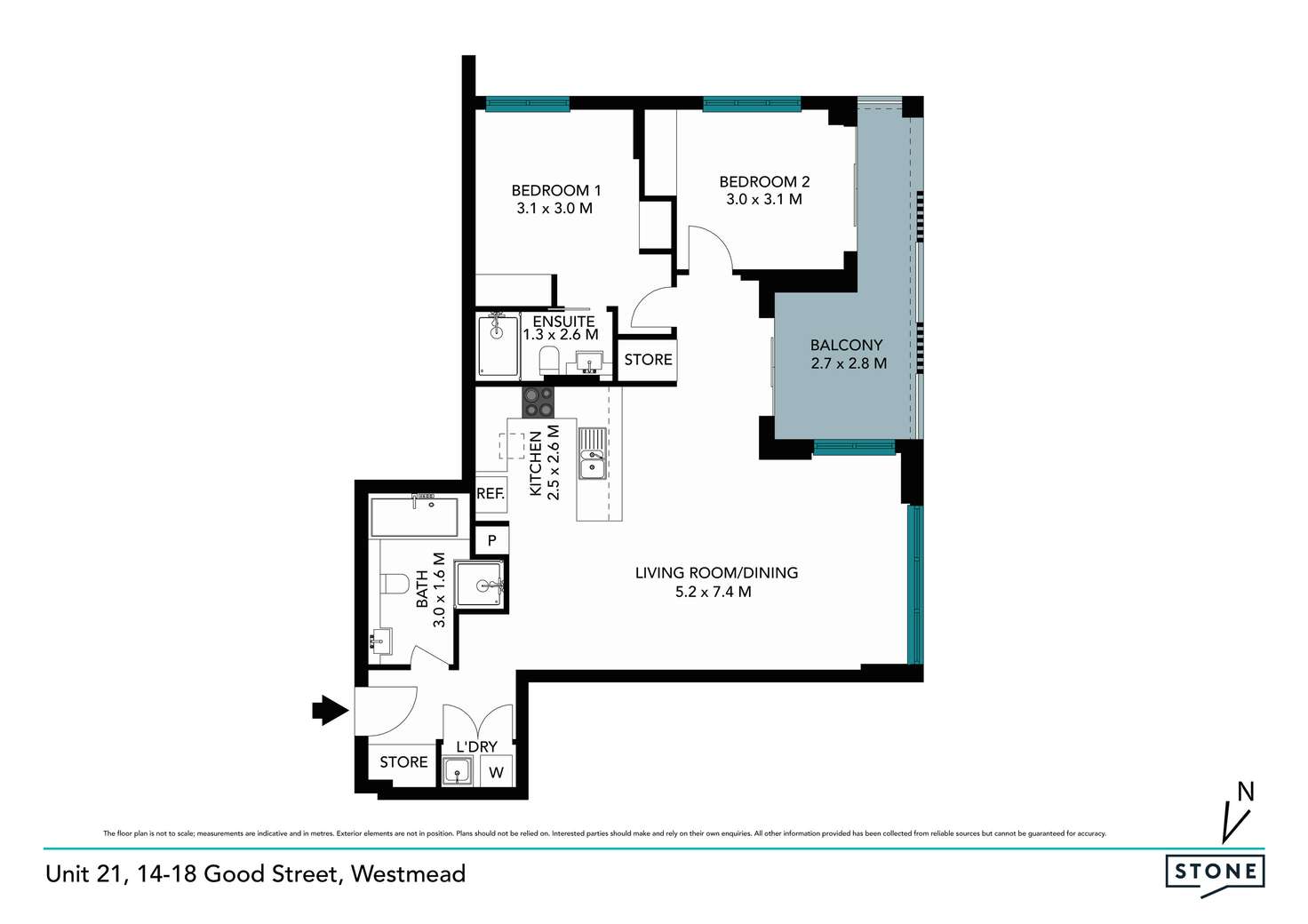 Floorplan of Homely apartment listing, 21/14 Good Street, Westmead NSW 2145