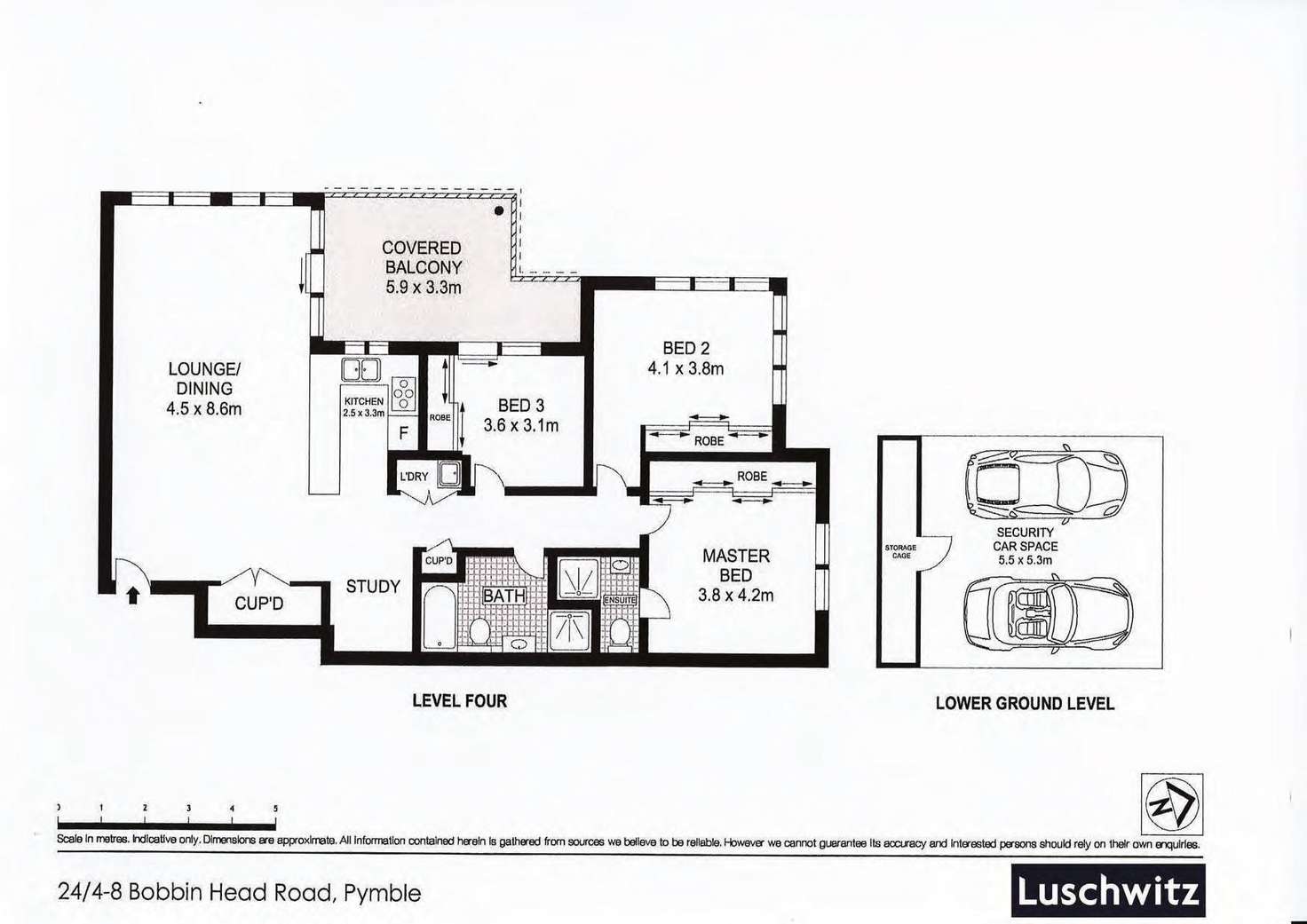 Floorplan of Homely apartment listing, Level 4/24/4-8 Bobbin Head Road, Pymble NSW 2073