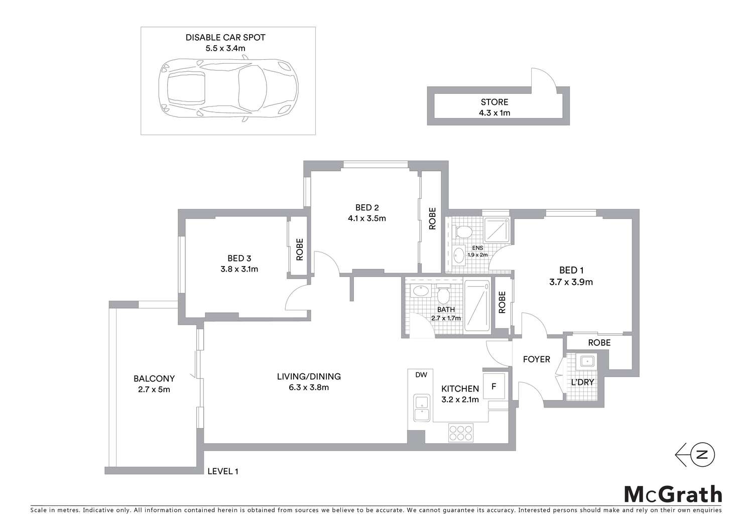 Floorplan of Homely unit listing, 11/33 Veron Street, Wentworthville NSW 2145