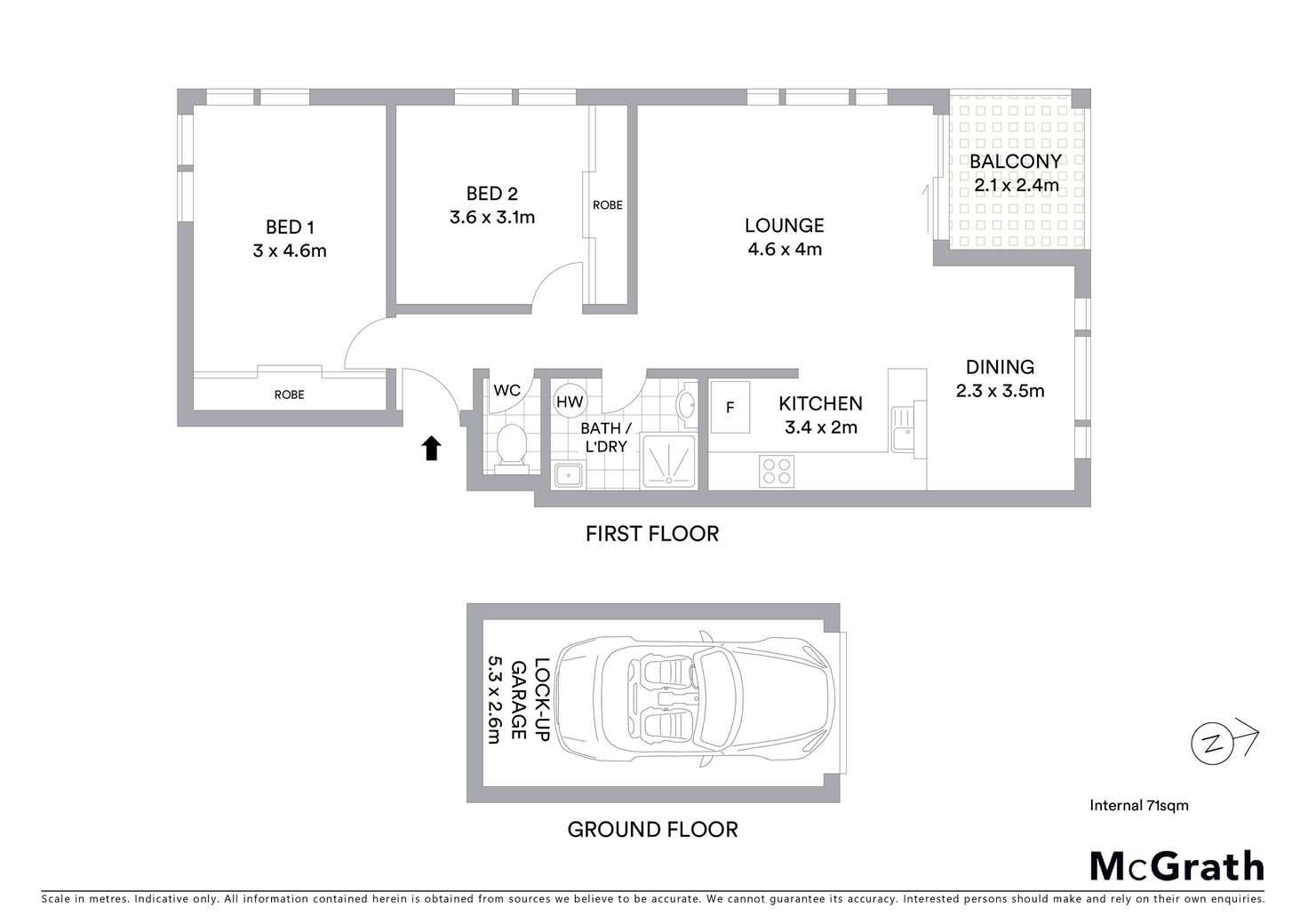 Floorplan of Homely unit listing, 3/5 Raleigh Street, Nambucca Heads NSW 2448