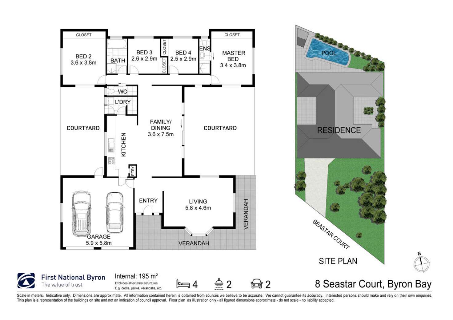 Floorplan of Homely house listing, 8 Seastar Court, Byron Bay NSW 2481