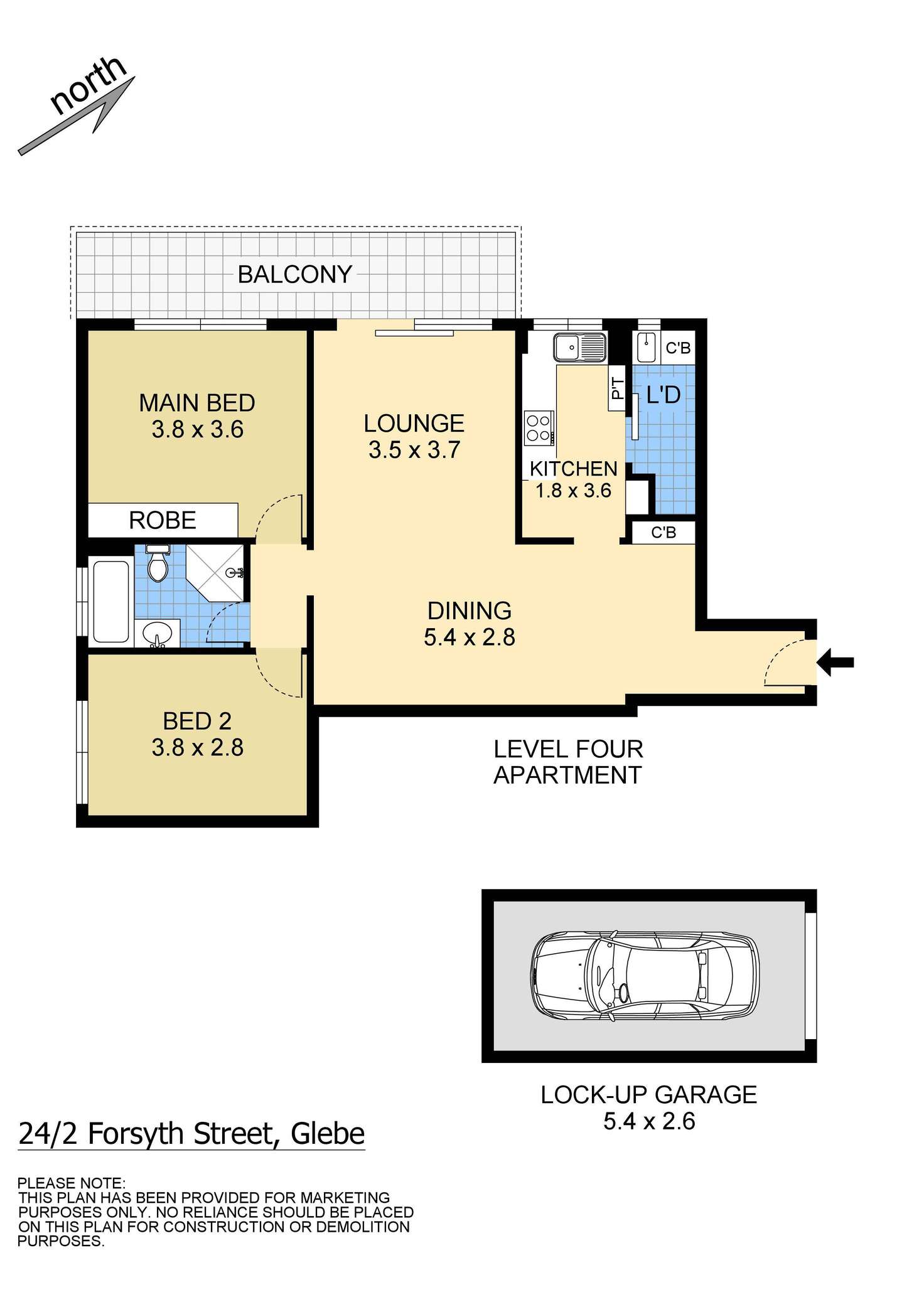 Floorplan of Homely apartment listing, 24/2 Forsyth Street, Glebe NSW 2037