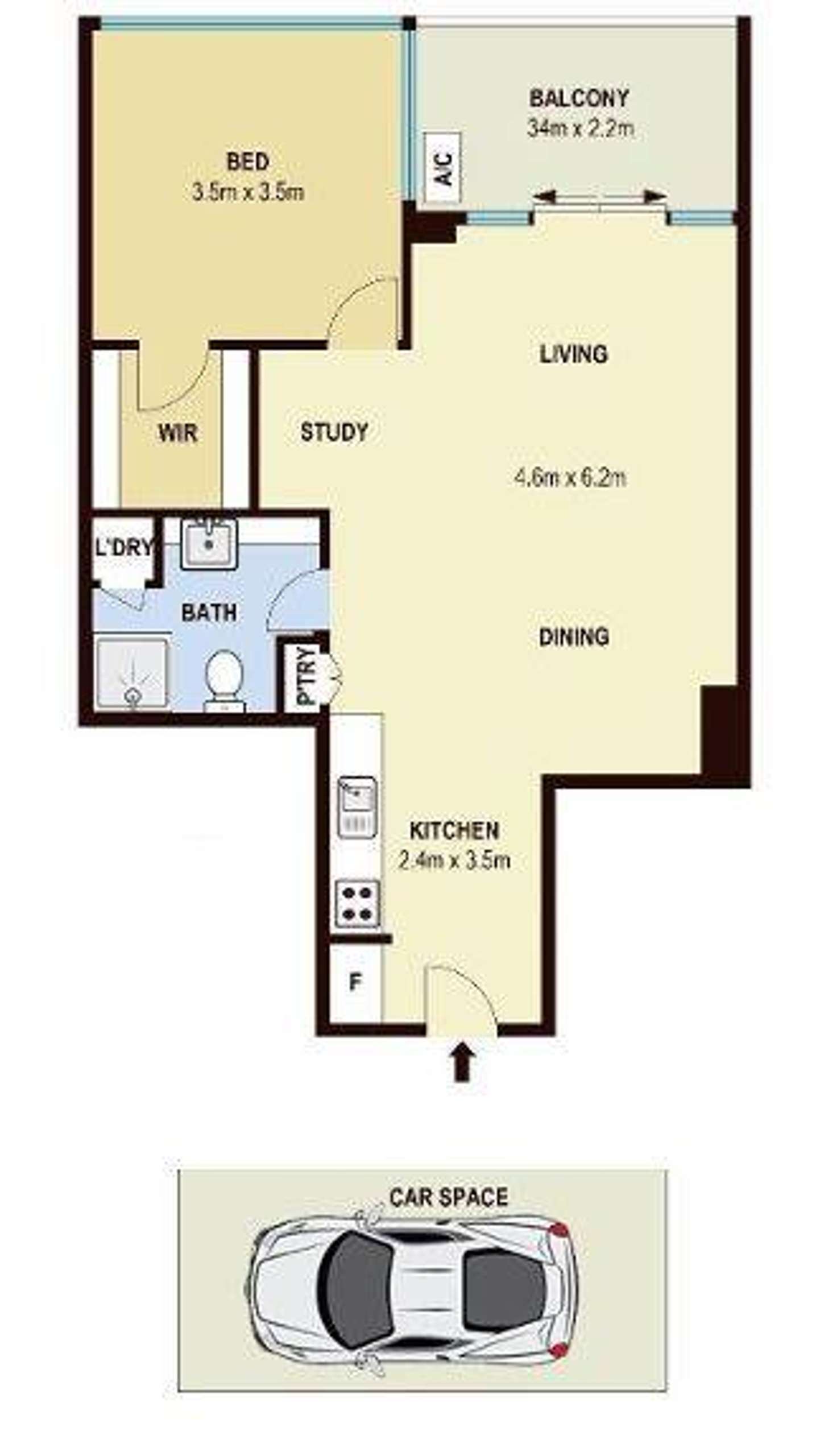 Floorplan of Homely apartment listing, 810/135 Pacific Highway, Hornsby NSW 2077