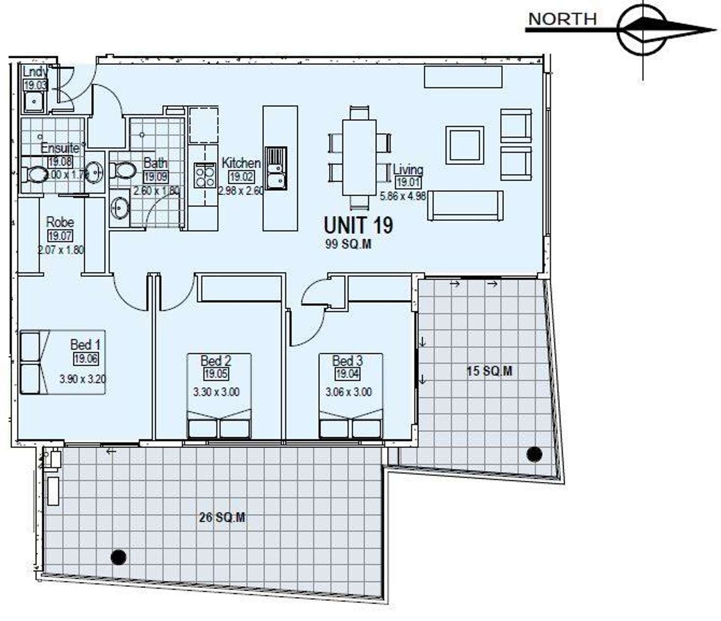 Floorplan of Homely unit listing, 19/123 Park Beach Road, Coffs Harbour NSW 2450