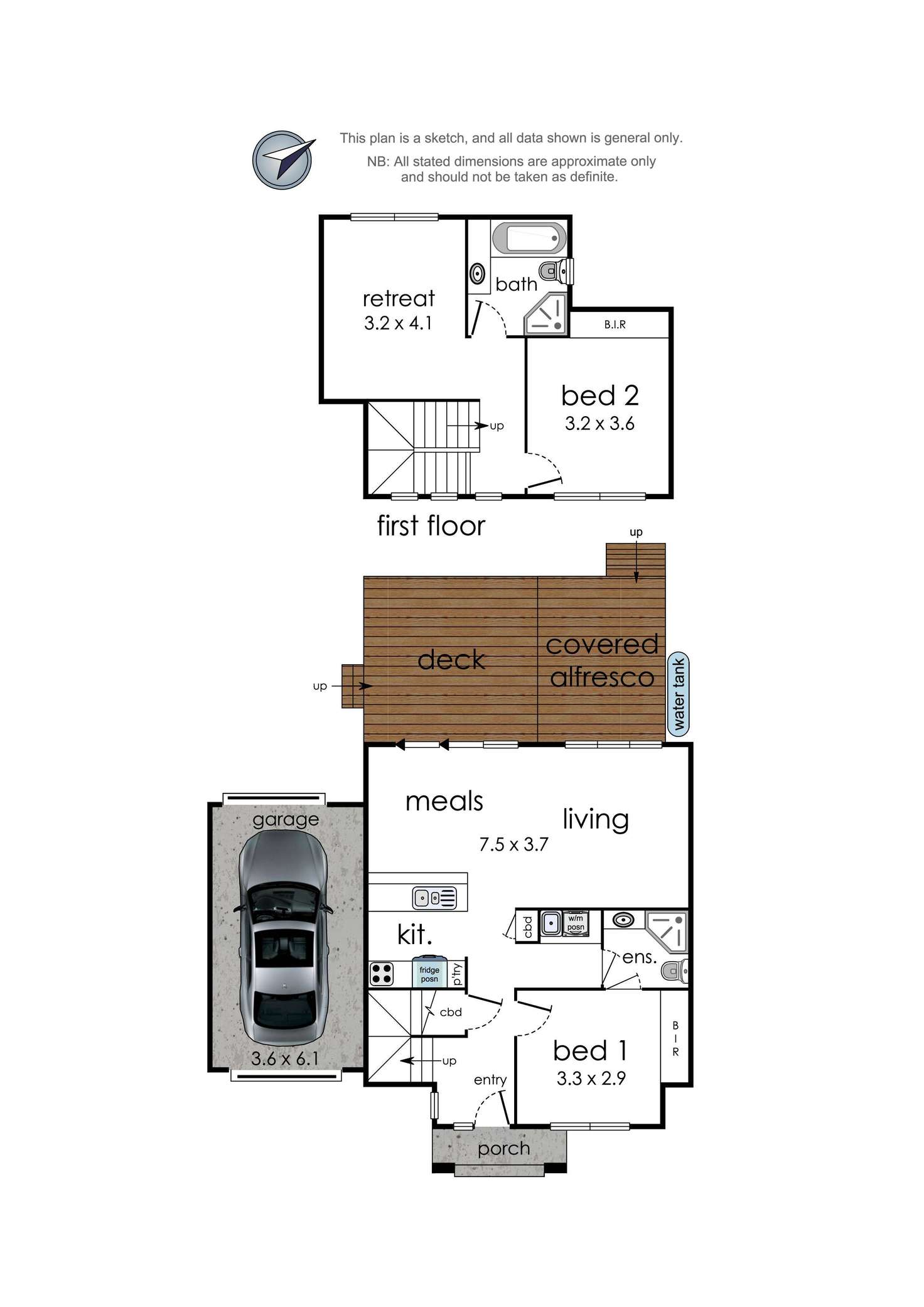 Floorplan of Homely unit listing, 2/55 Surrey Road East, Croydon VIC 3136