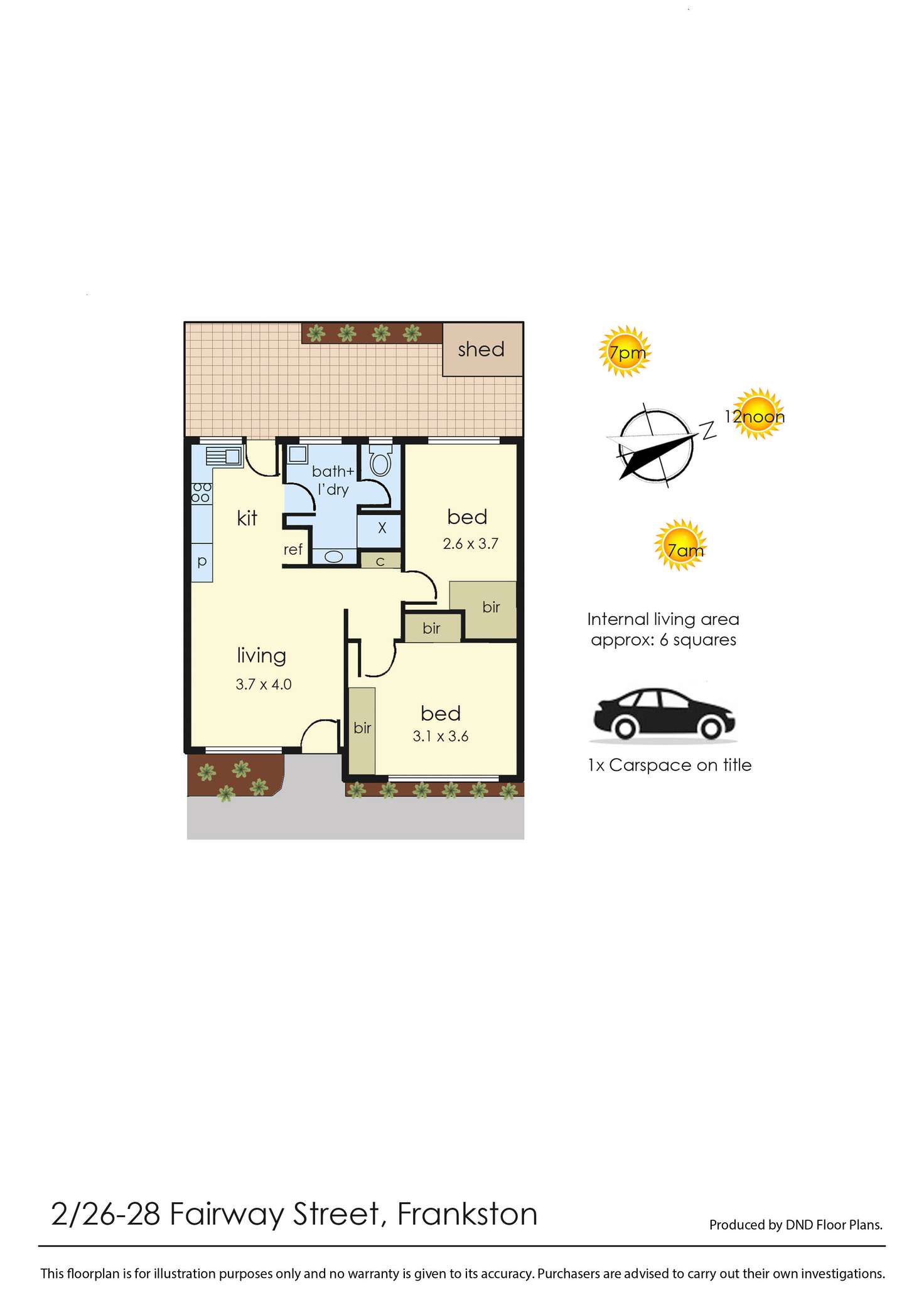 Floorplan of Homely unit listing, 2/26-28 Fairway Street, Frankston VIC 3199