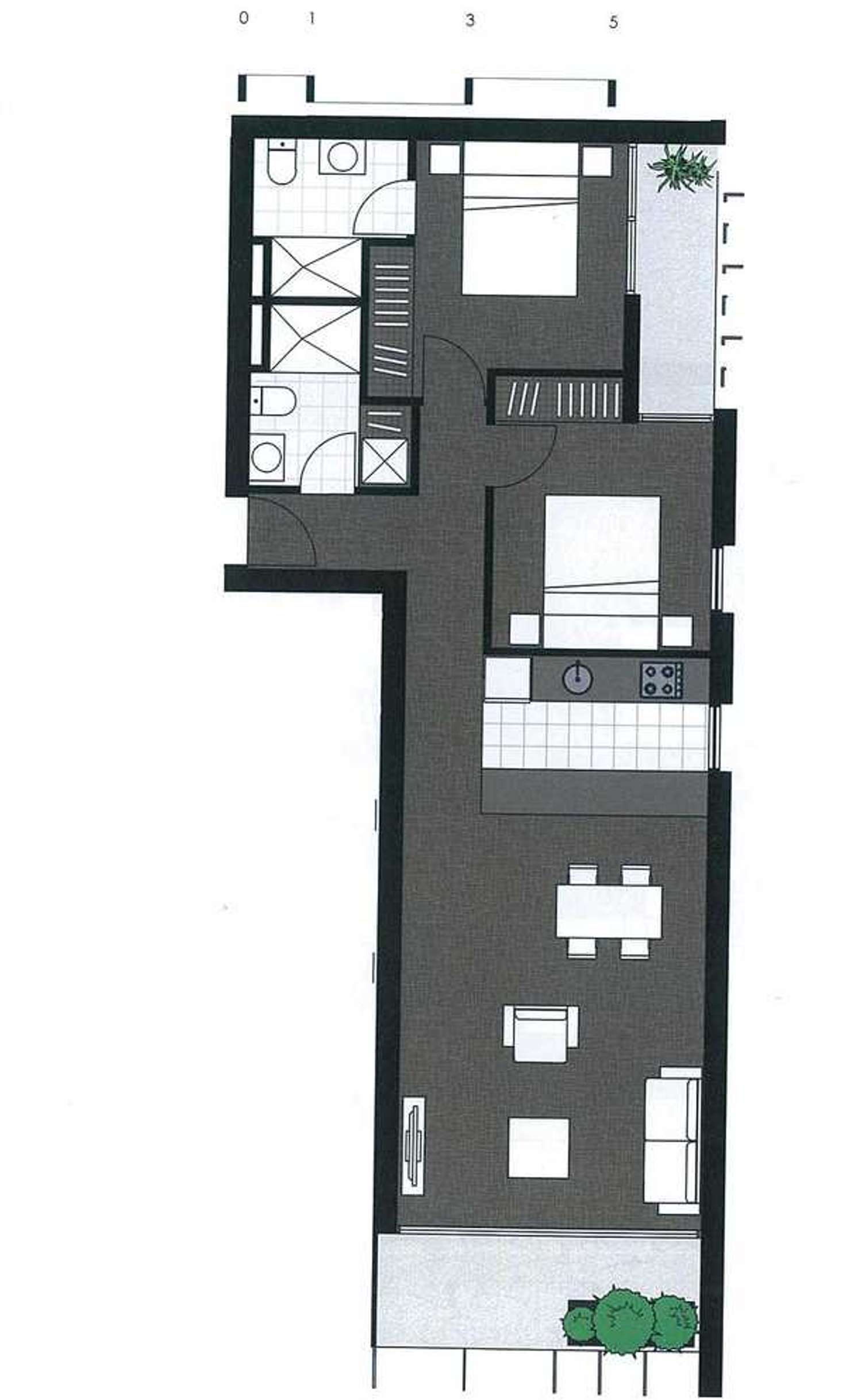 Floorplan of Homely apartment listing, 101/1 Brunswick Road, Brunswick VIC 3056