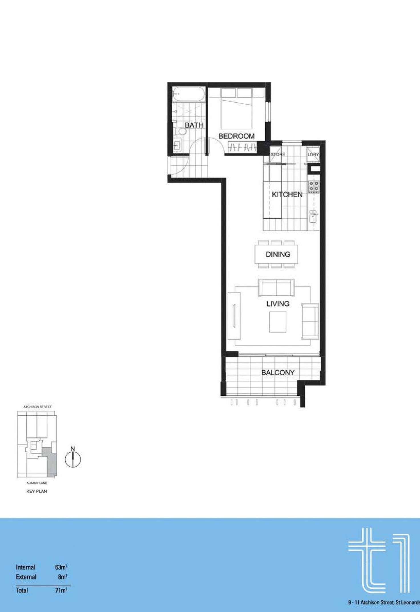Floorplan of Homely apartment listing, 59/9 Atchison Street, St Leonards NSW 2065