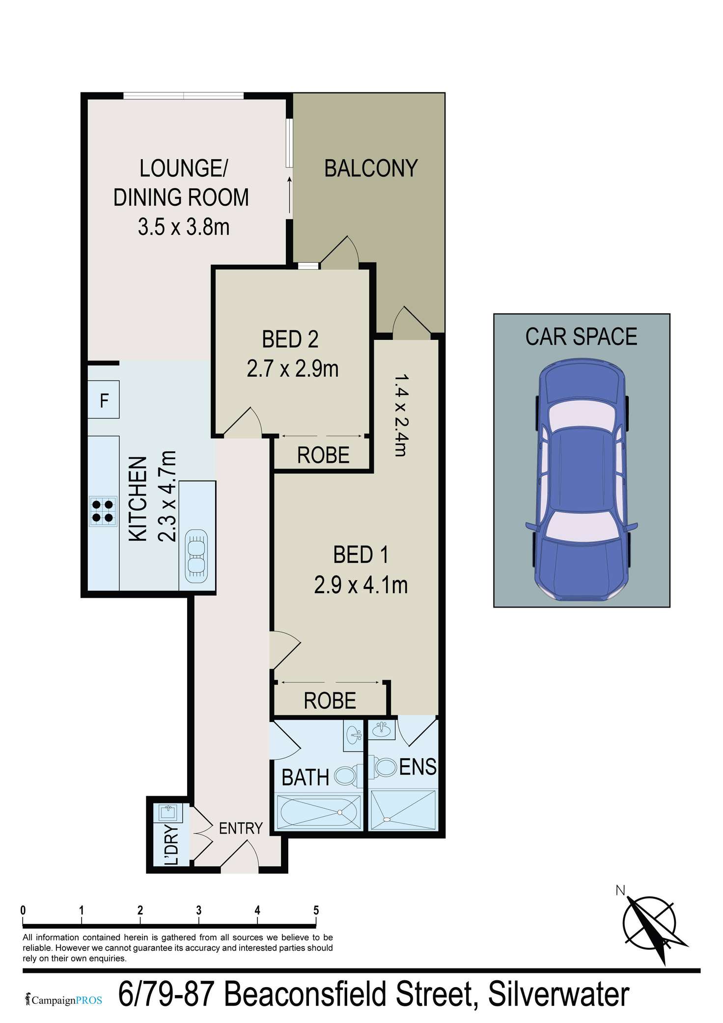 Floorplan of Homely apartment listing, 6/79-87 Beaconsfield Street, Silverwater NSW 2128