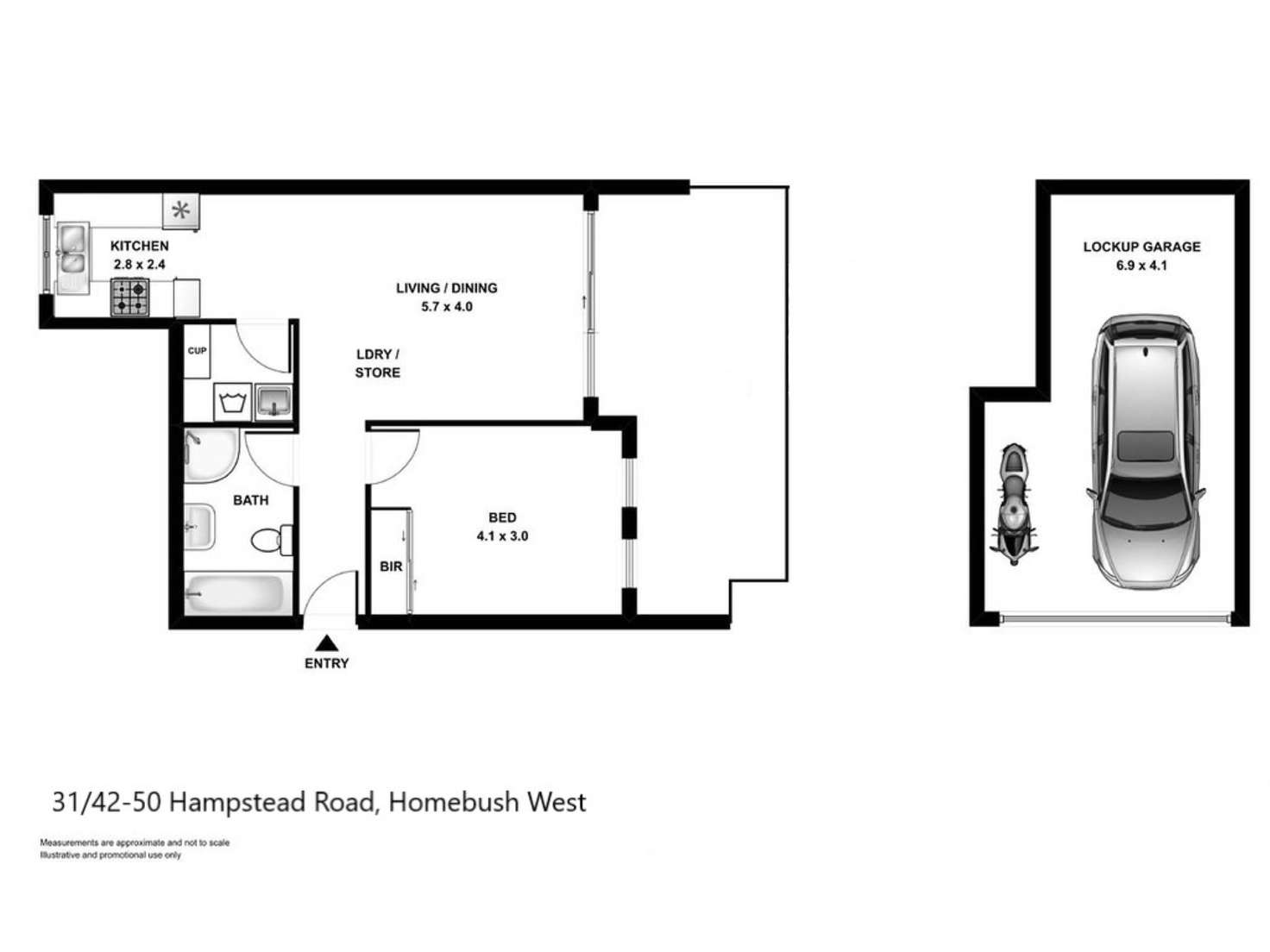 Floorplan of Homely apartment listing, 31/42-50 Hampstead Road, Homebush West NSW 2140