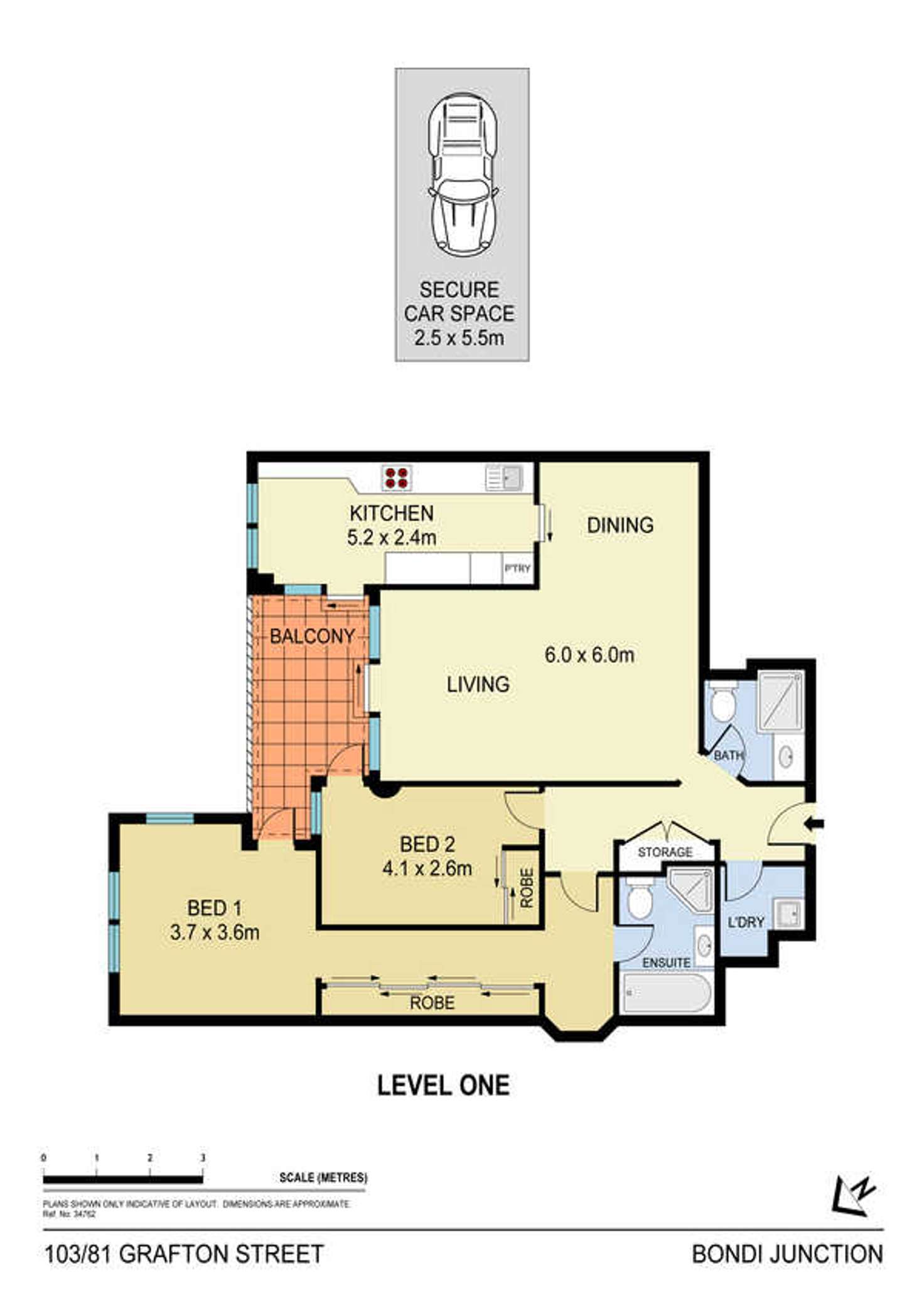 Floorplan of Homely apartment listing, 103/81 Grafton Street, Bondi Junction NSW 2022