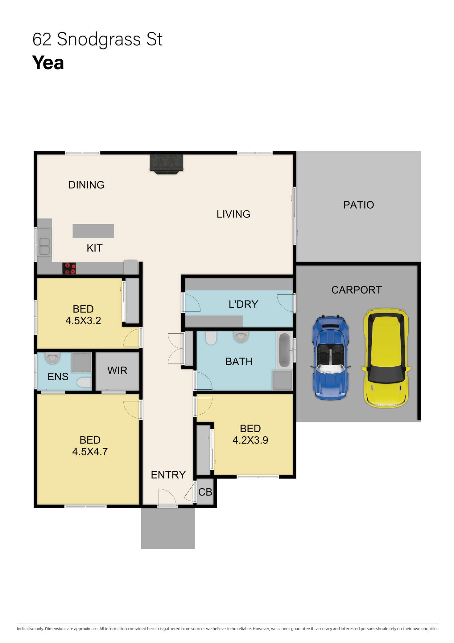 Floorplan of Homely house listing, 62 Snodgrass Street, Yea VIC 3717