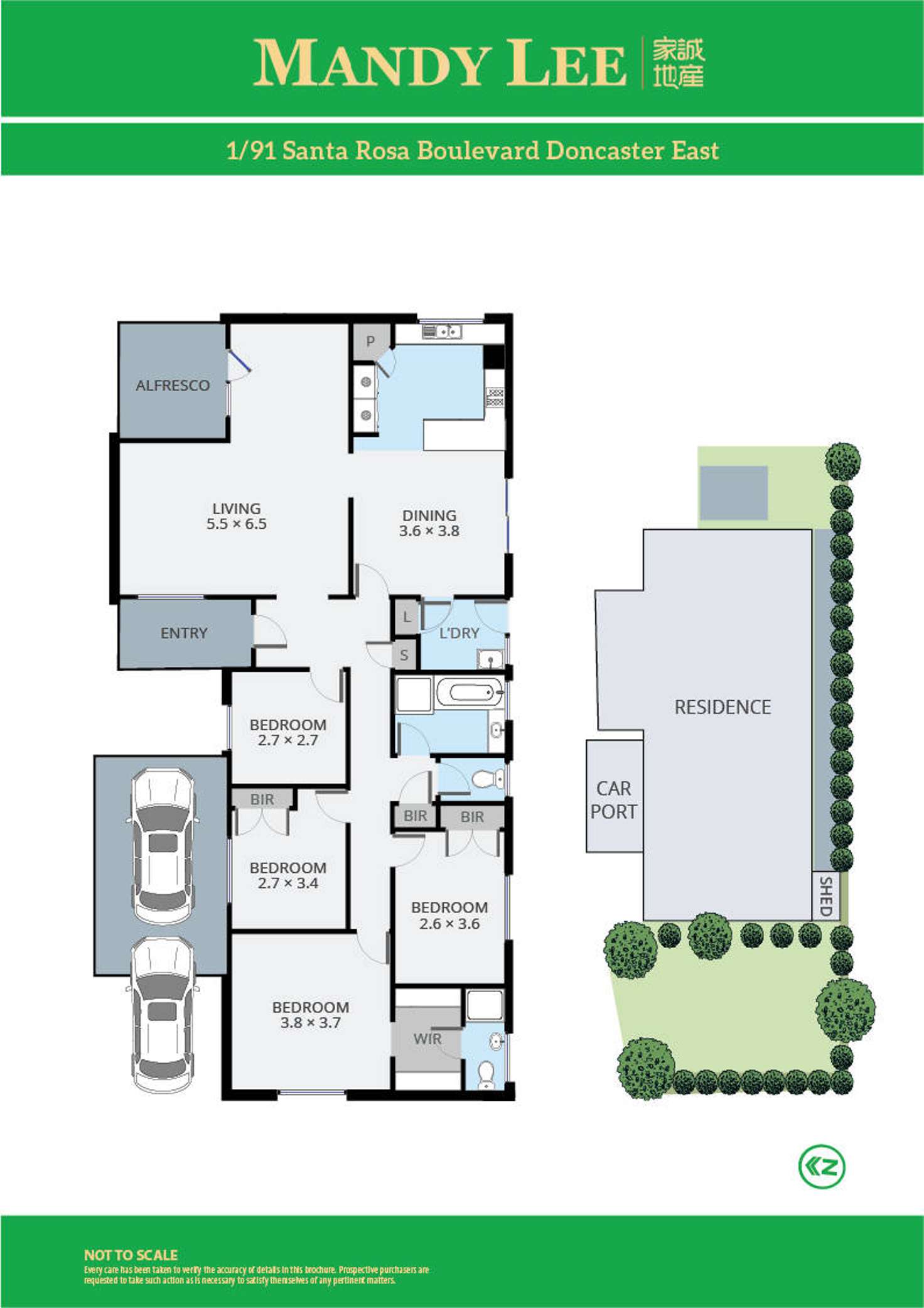 Floorplan of Homely unit listing, 1/91 Santa Rosa Boulevard, Doncaster East VIC 3109