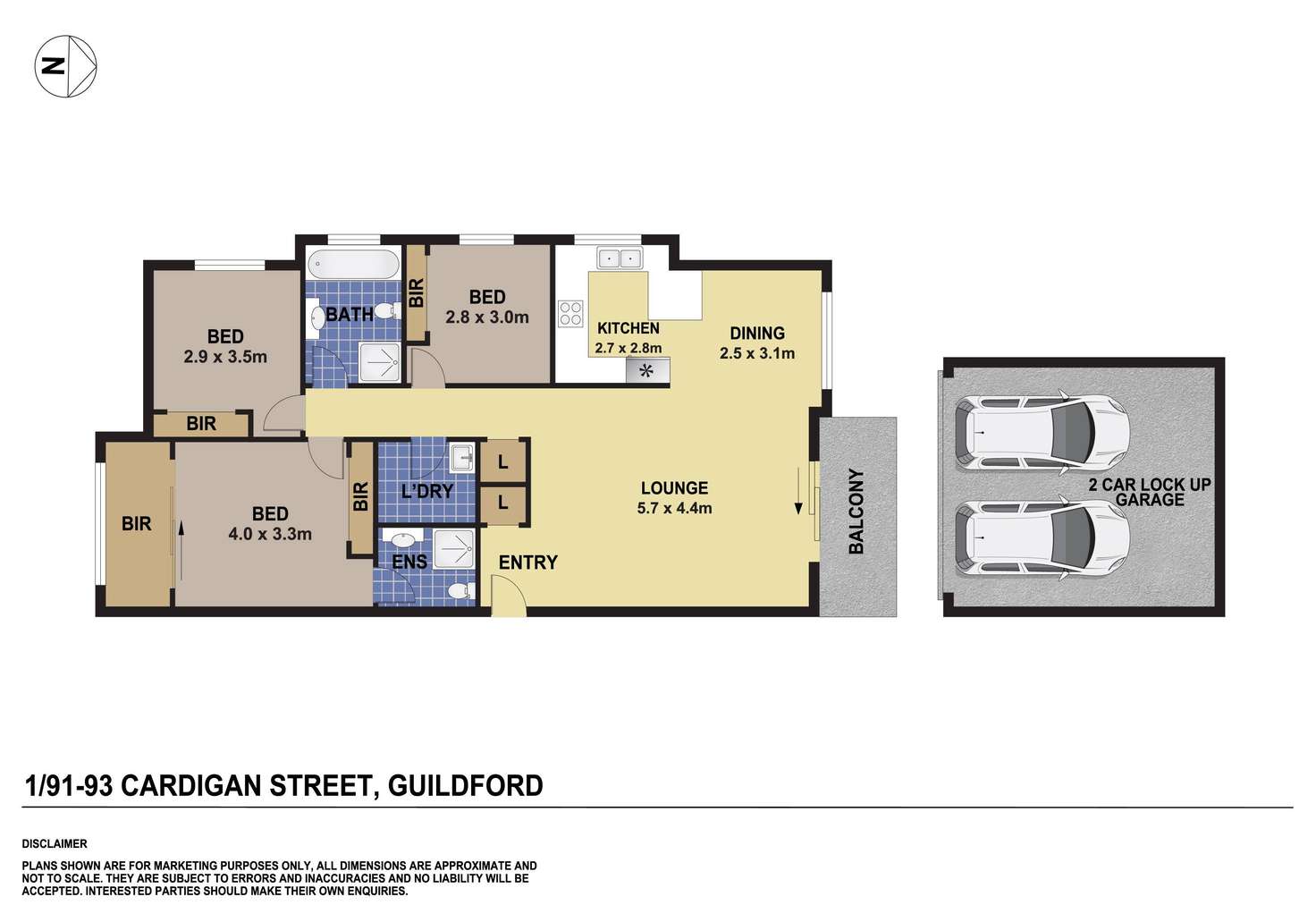 Floorplan of Homely unit listing, 1/91-93 Cardigan Street, Guildford NSW 2161