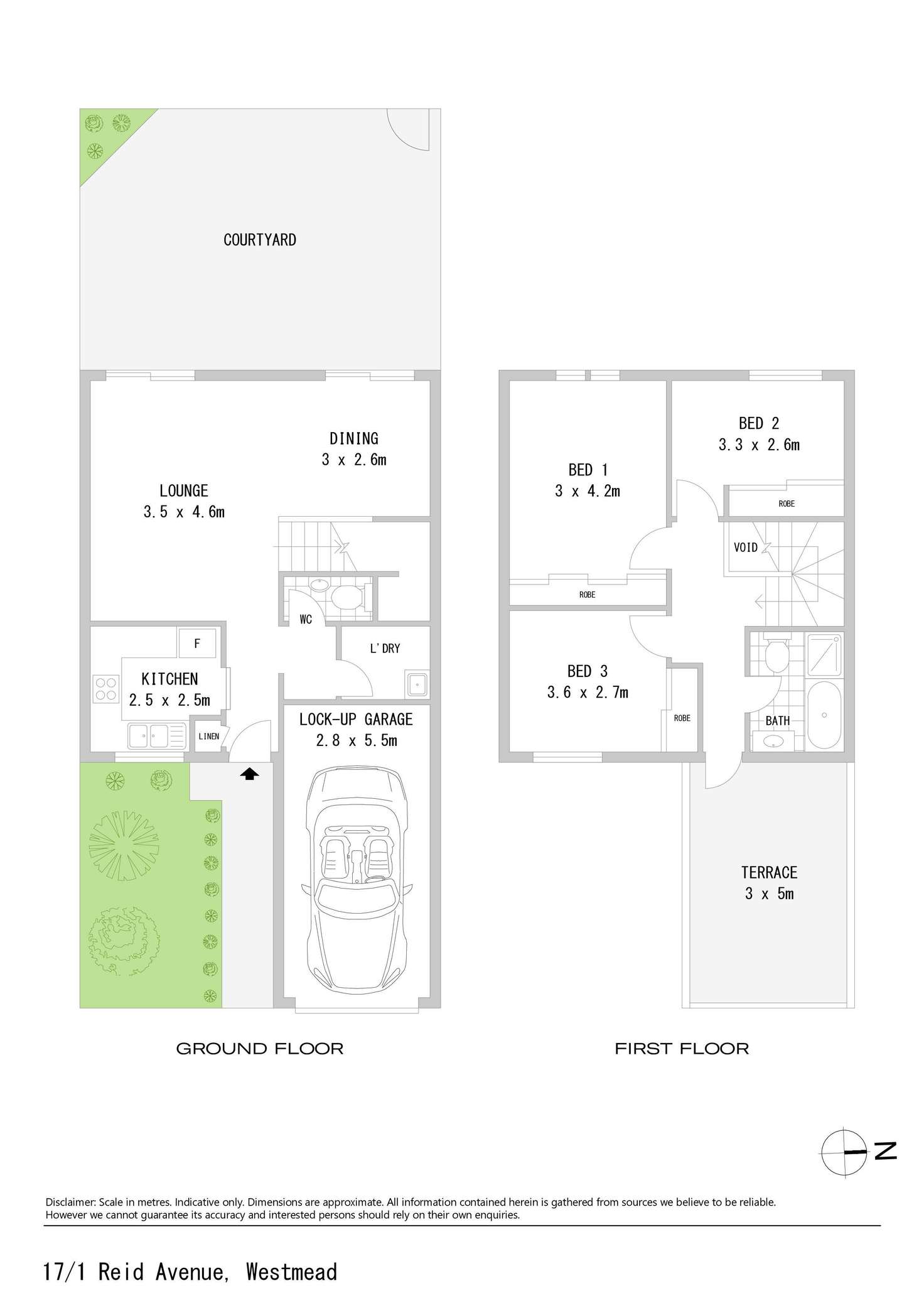 Floorplan of Homely townhouse listing, 17/1 Reid Avenue, Westmead NSW 2145
