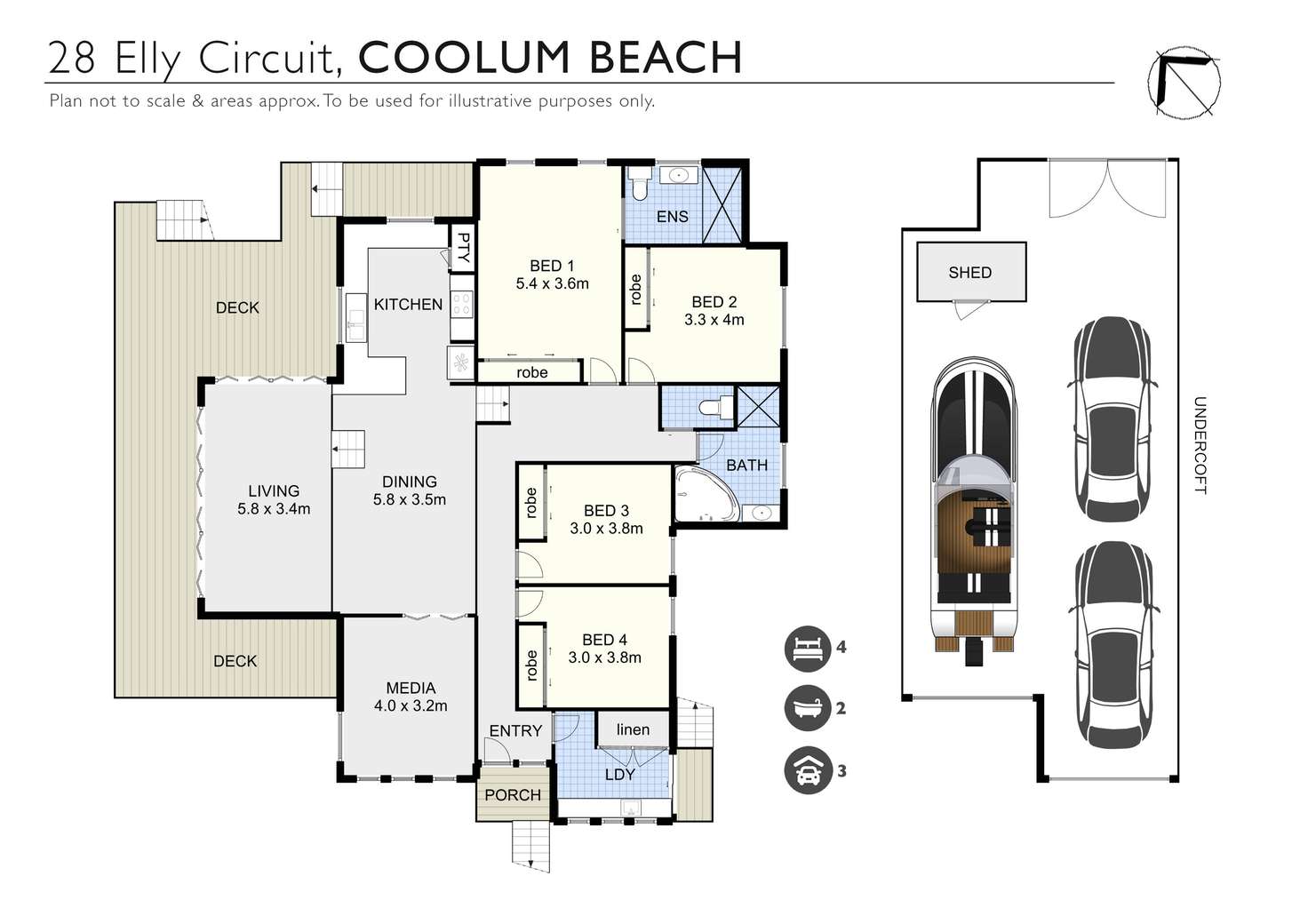Floorplan of Homely house listing, 28 Elly Circuit, Coolum Beach QLD 4573