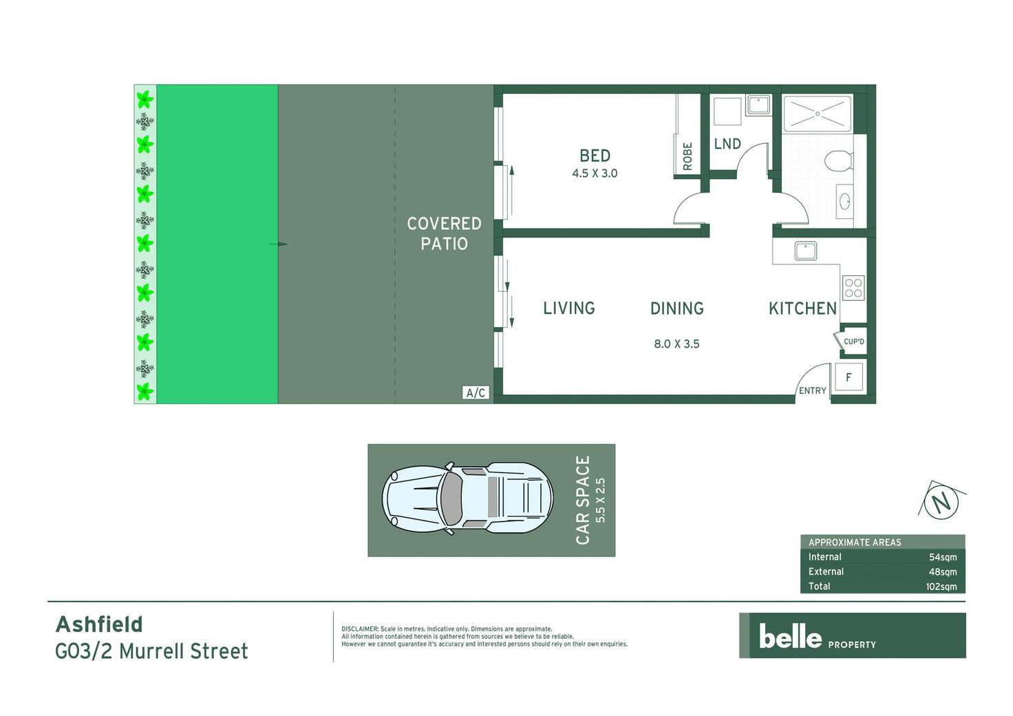 Floorplan of Homely apartment listing, G03/2 Murrell Street, Ashfield NSW 2131