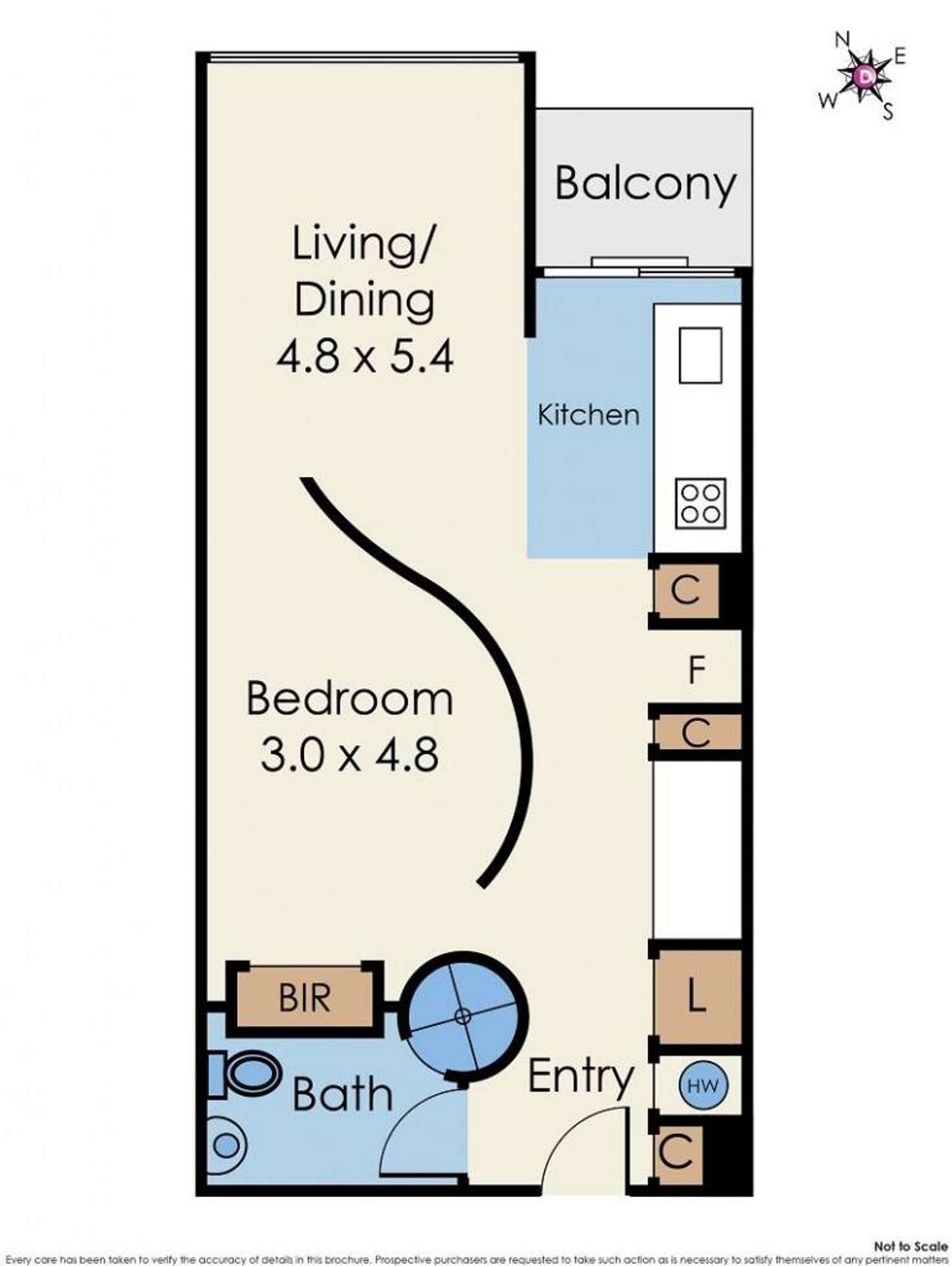 Floorplan of Homely apartment listing, 1412/22 Dorcas Street, Southbank VIC 3006