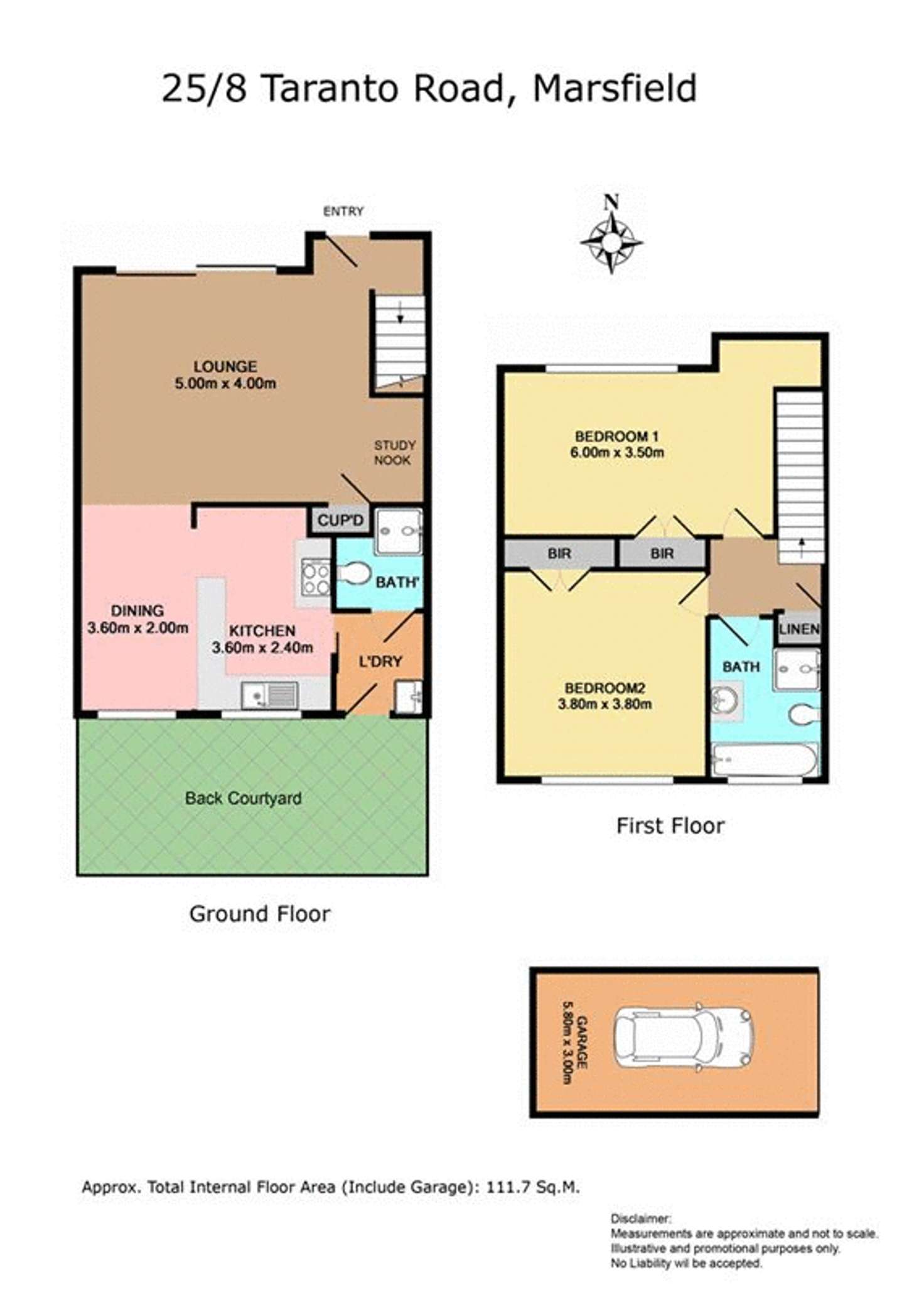 Floorplan of Homely townhouse listing, 25/8 Taranto Road, Marsfield NSW 2122