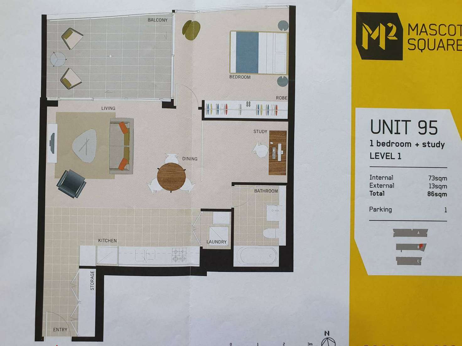 Floorplan of Homely apartment listing, 94/619-629 Gardeners Road, Mascot NSW 2020