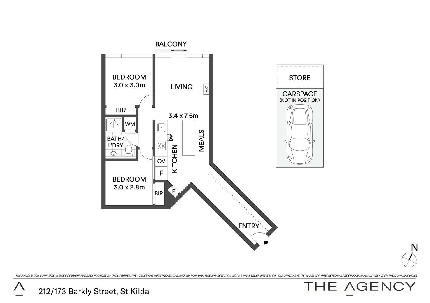 Floorplan of Homely apartment listing, 212/173-177 Barkly Street, St Kilda VIC 3182