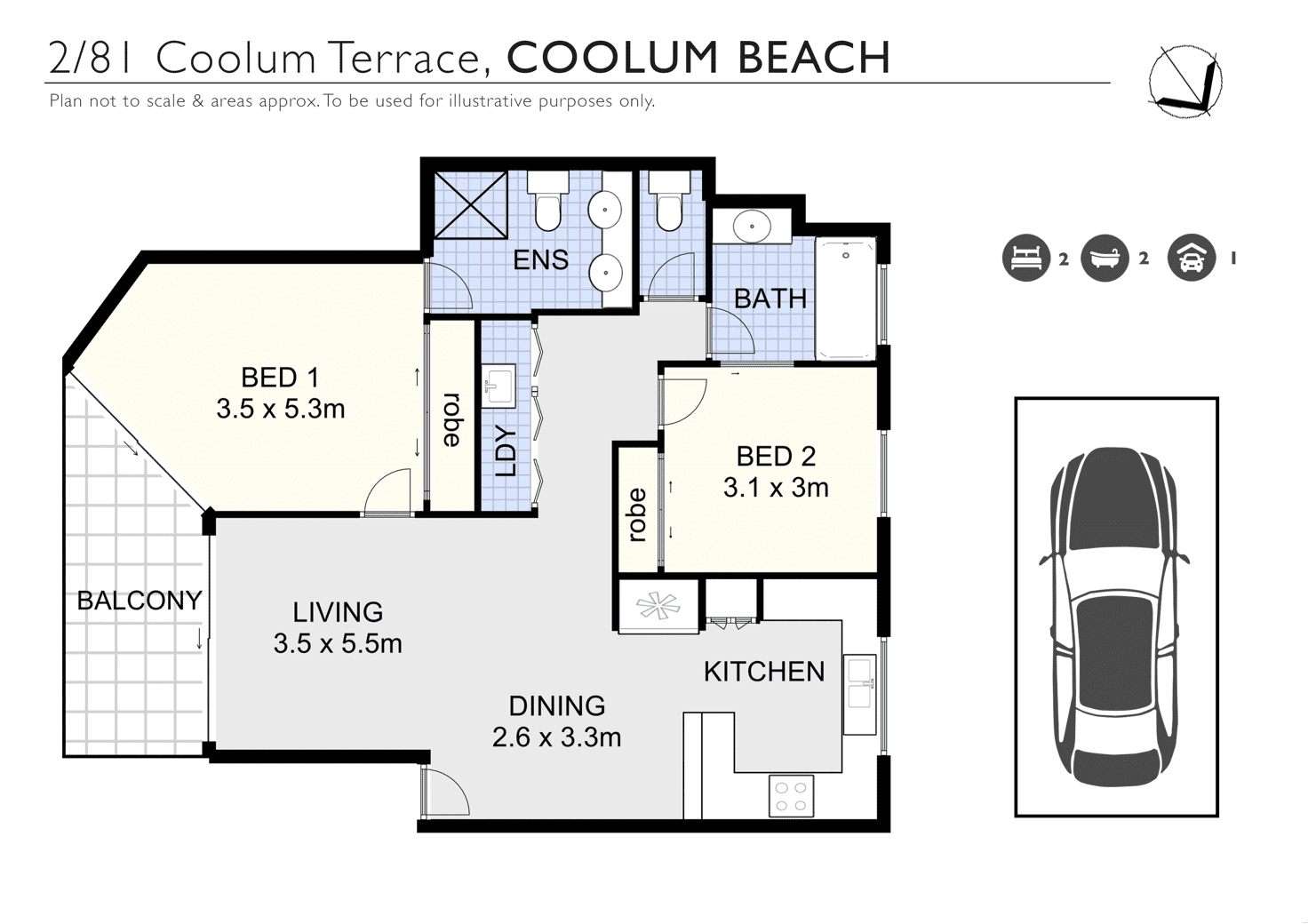 Floorplan of Homely unit listing, 2/81-83 Coolum Terrace, Coolum Beach QLD 4573