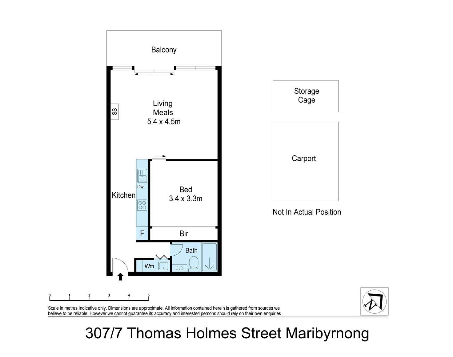 Floorplan of Homely apartment listing, 307/7 Thomas Holmes Street, Maribyrnong VIC 3032