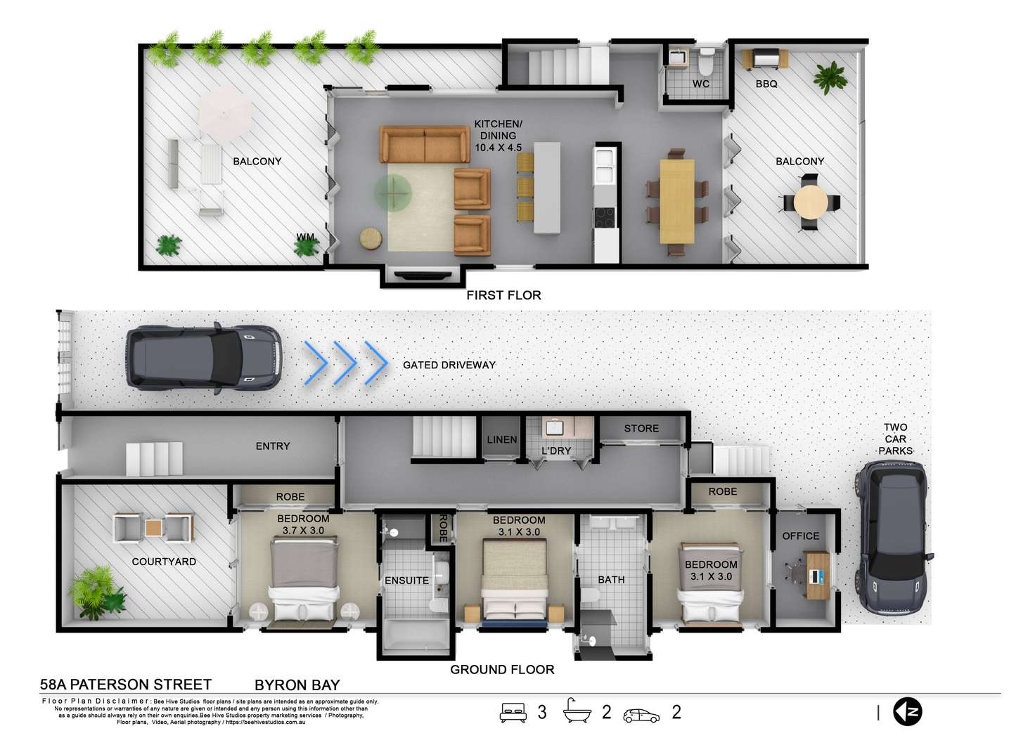 Floorplan of Homely house listing, 58a Paterson Street, Byron Bay NSW 2481