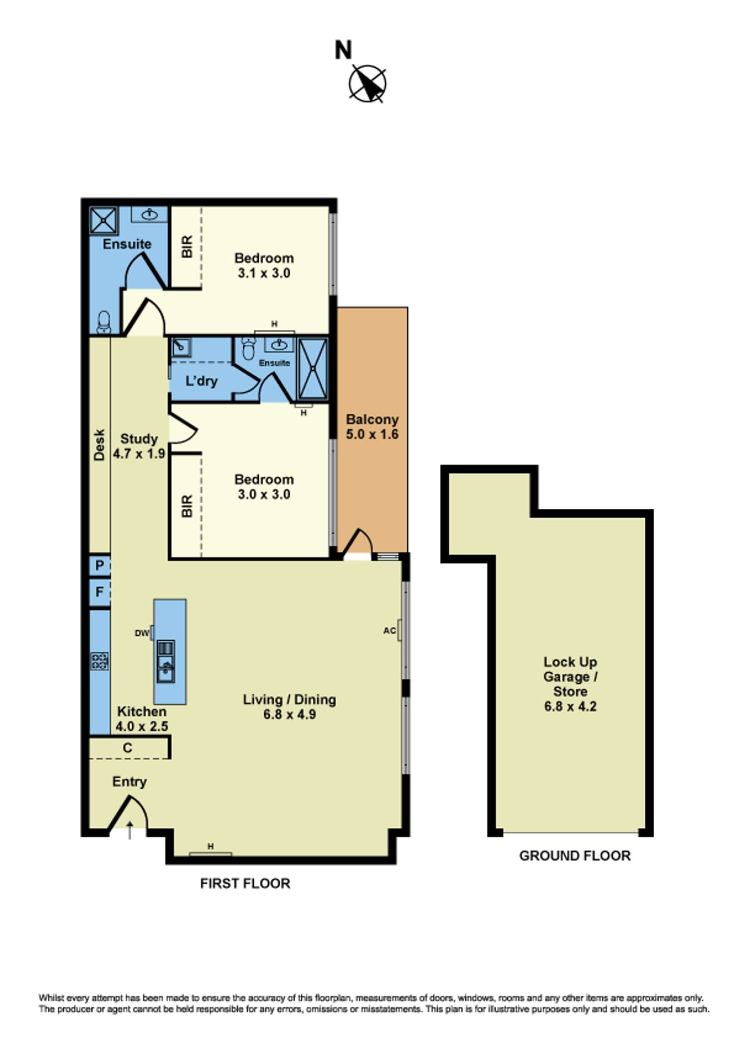 Floorplan of Homely townhouse listing, 209 David Drive, Sunshine West VIC 3020