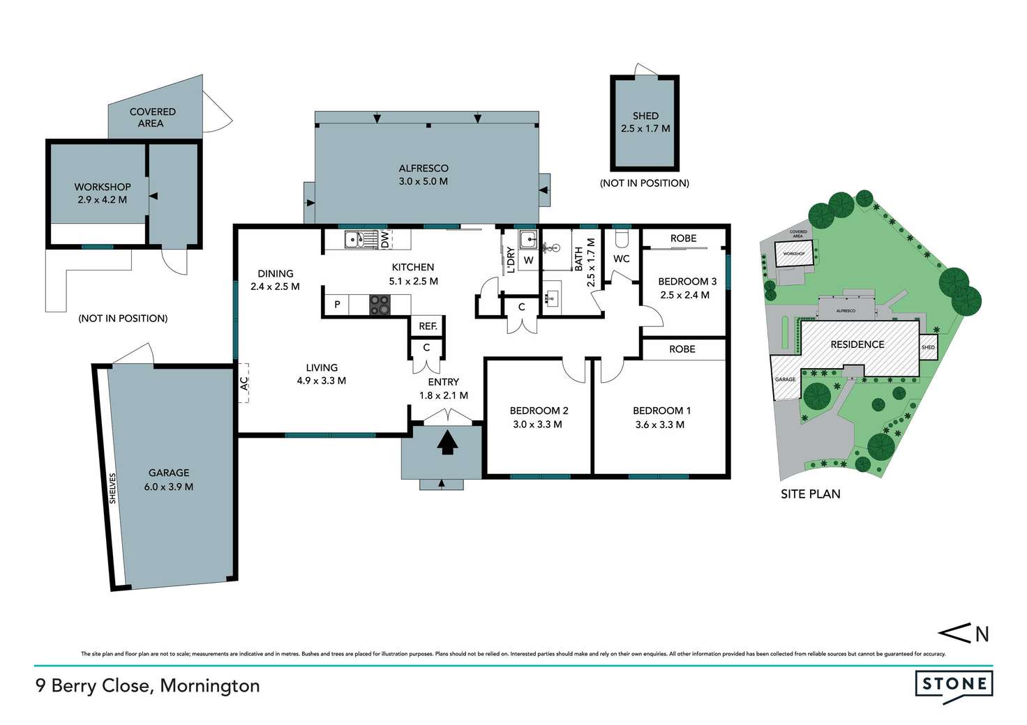 Floorplan of Homely house listing, 9 Berry Close, Mornington VIC 3931