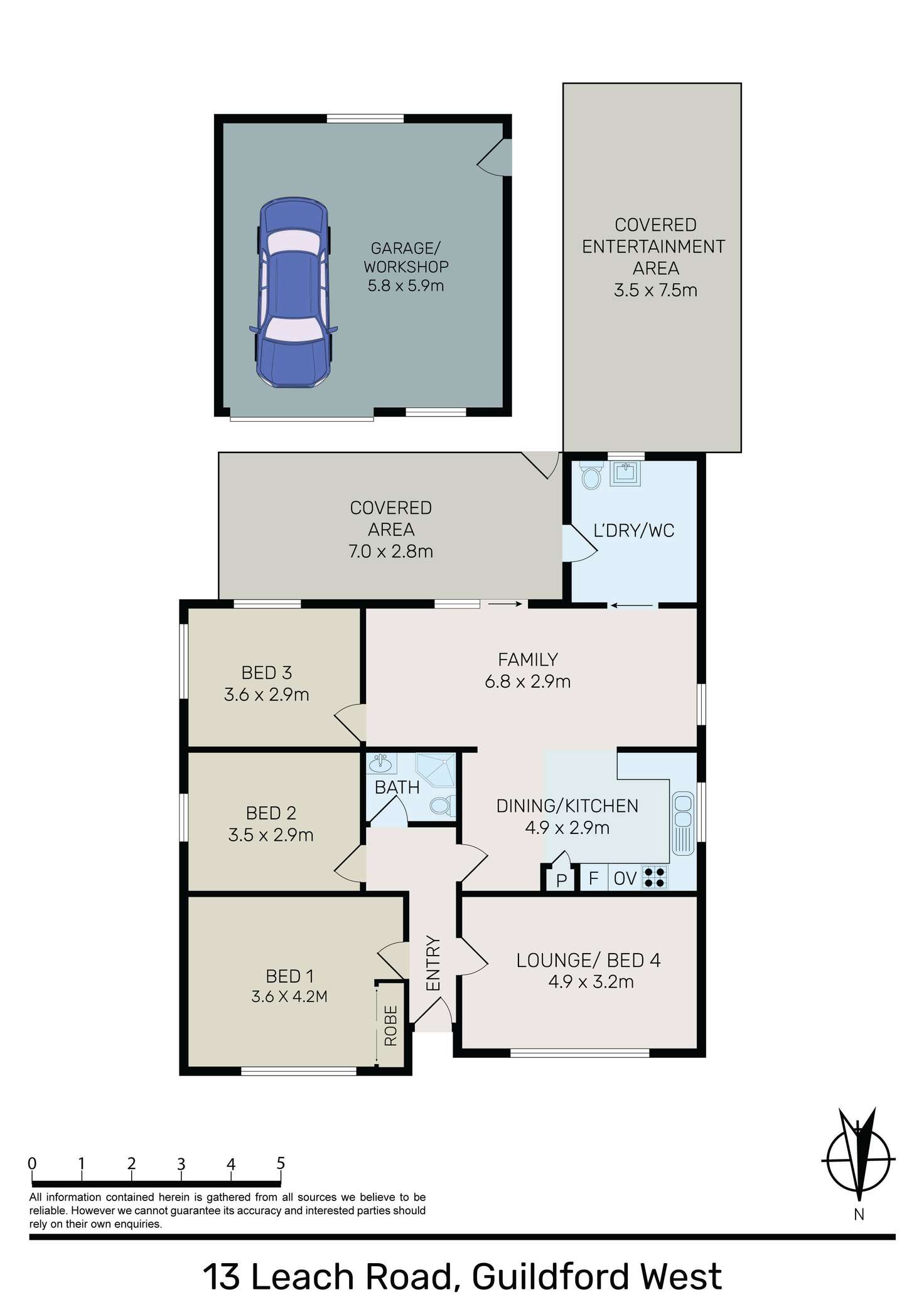 Floorplan of Homely house listing, 13 Leach Road, Guildford NSW 2161