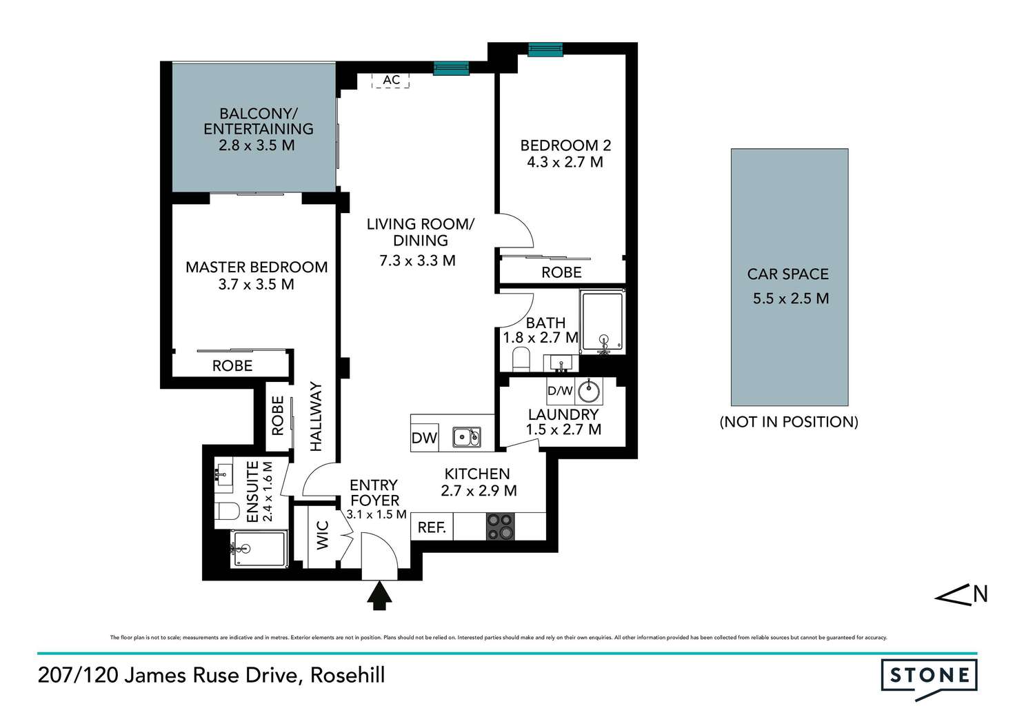 Floorplan of Homely apartment listing, 207/120 James Ruse Drive, Rosehill NSW 2142
