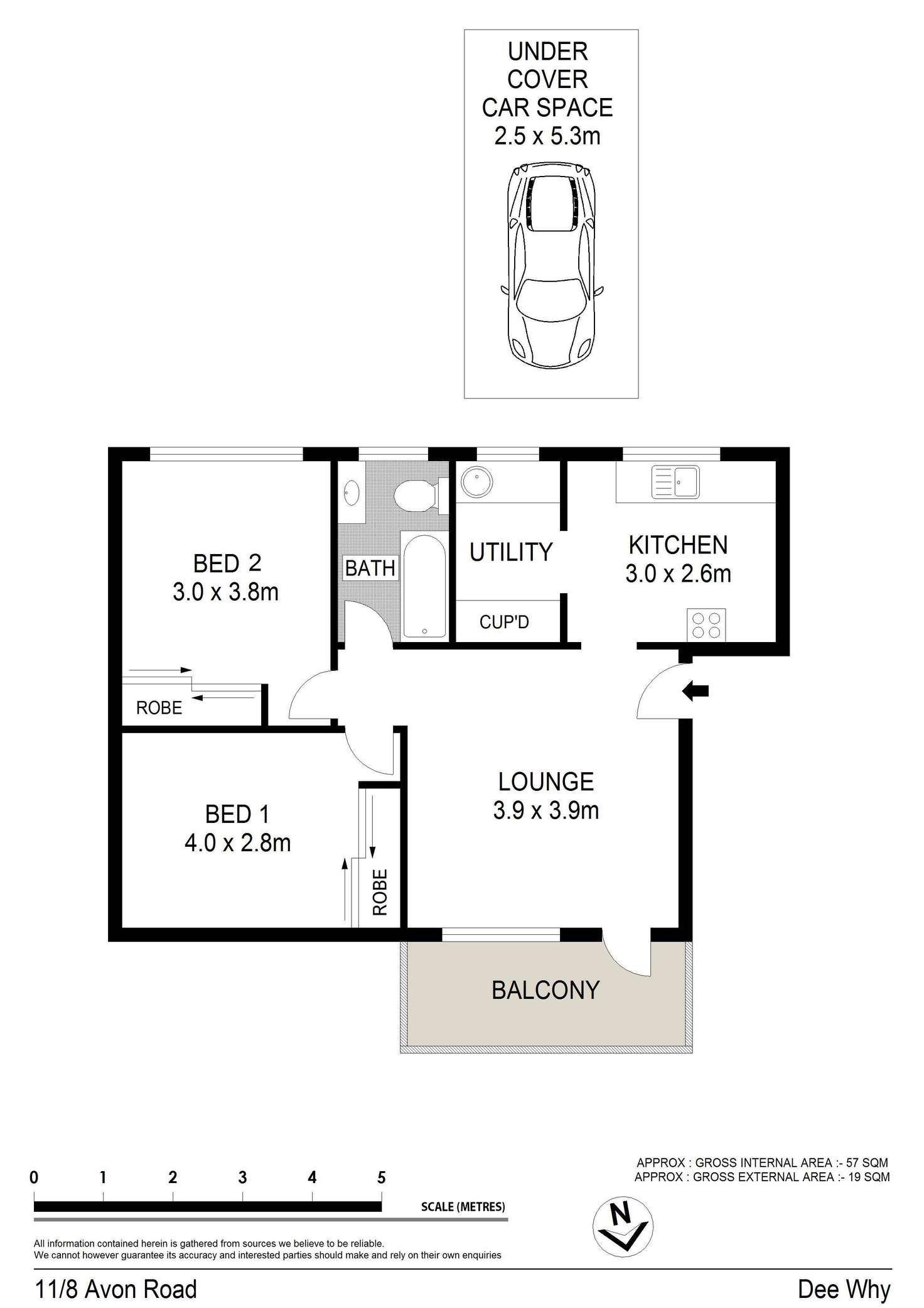 Floorplan of Homely apartment listing, 11/8 Avon Road, Dee Why NSW 2099