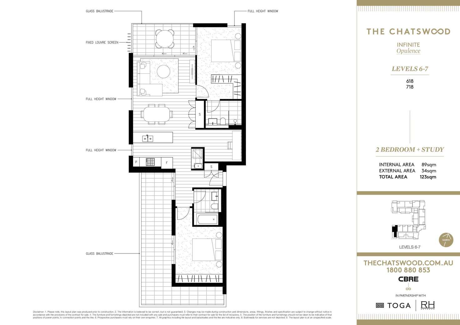 Floorplan of Homely apartment listing, 718/28 Anderson Street, Chatswood NSW 2067