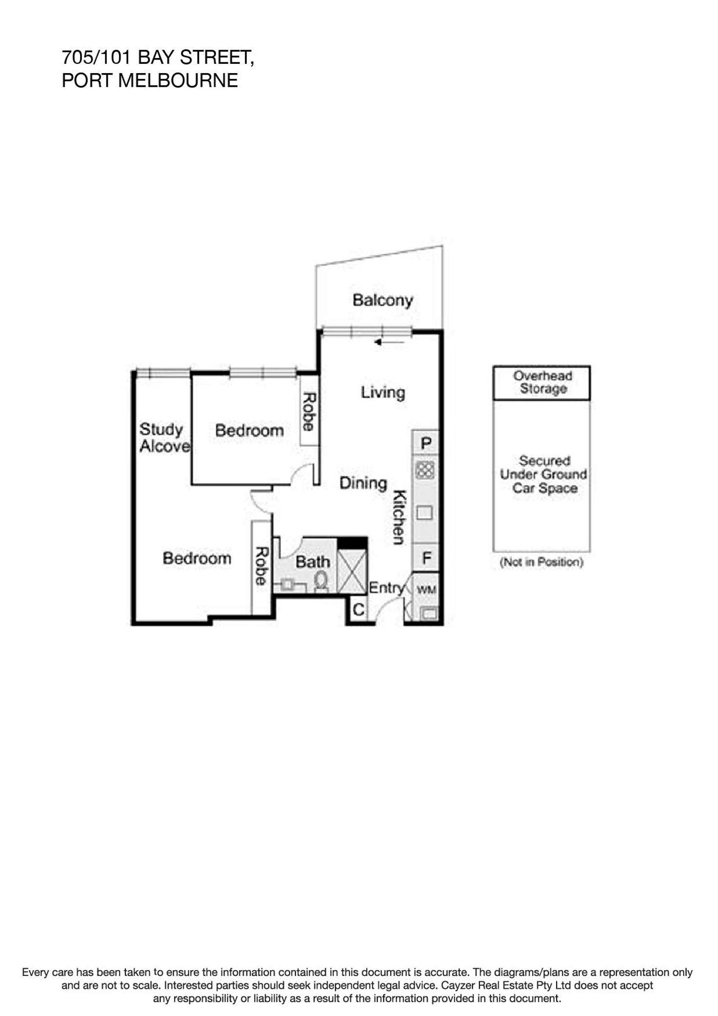 Floorplan of Homely apartment listing, 705/101 Bay Street, Port Melbourne VIC 3207