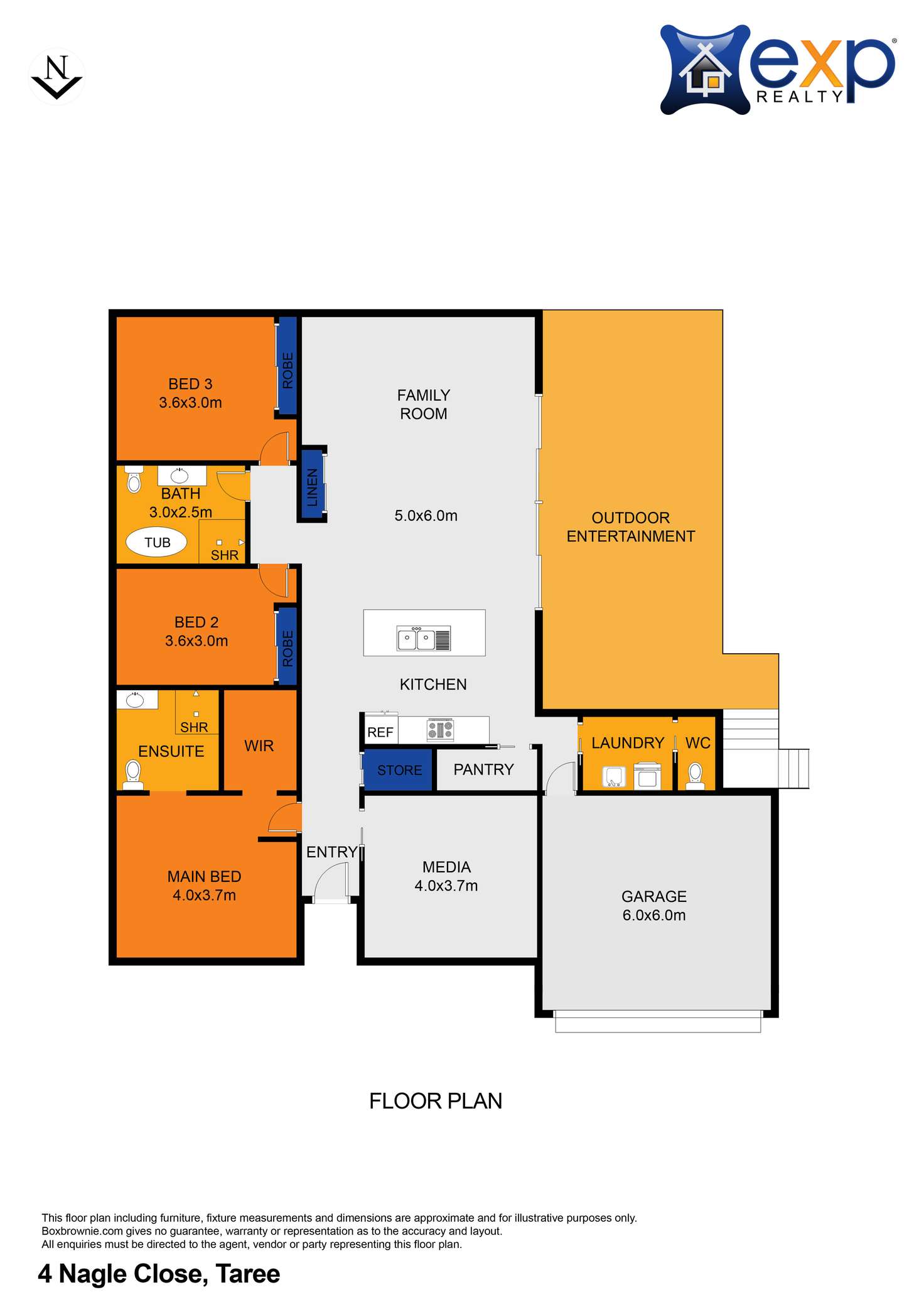 Floorplan of Homely house listing, 4 Nagle Close, Taree NSW 2430