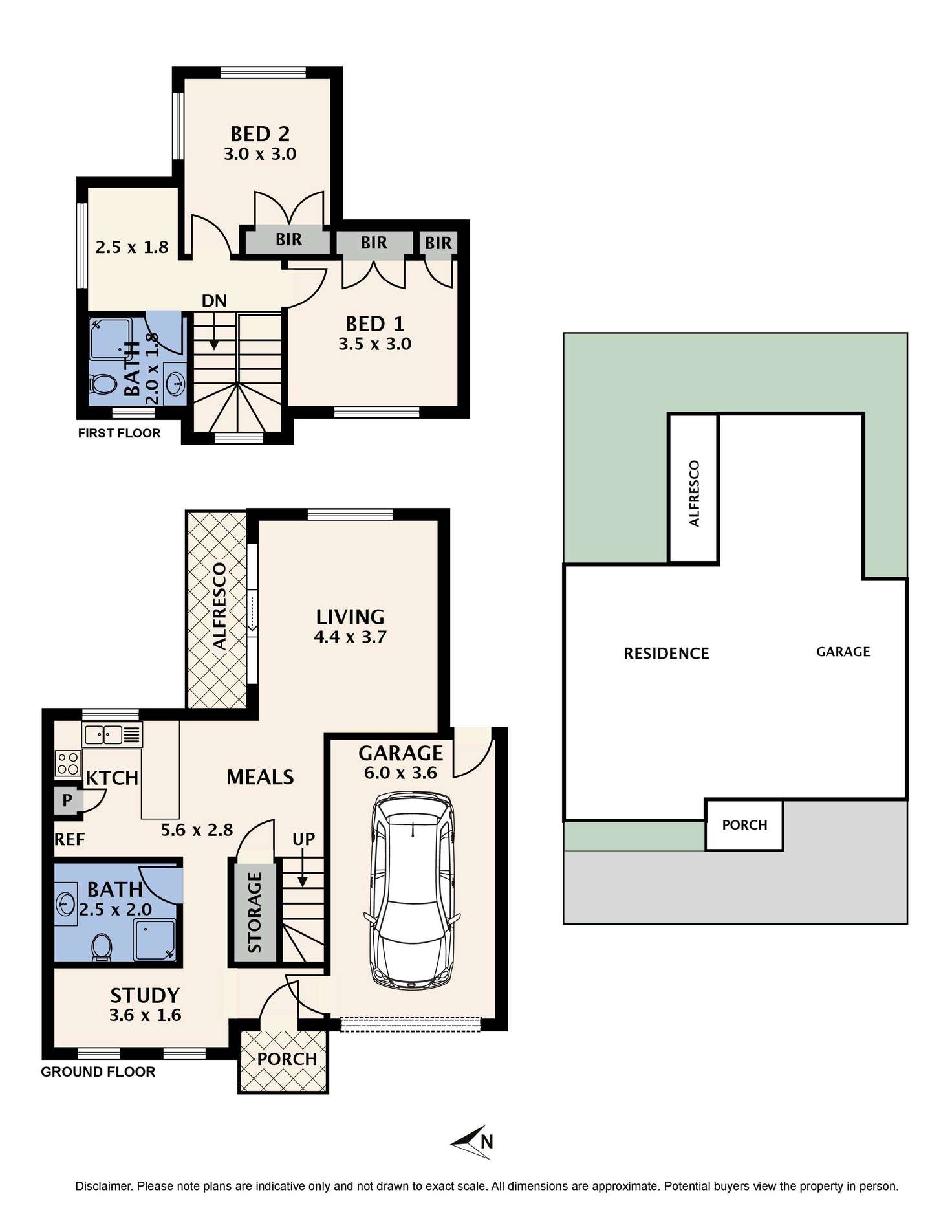 Floorplan of Homely townhouse listing, 2/76 Southernhay Street, Reservoir VIC 3073