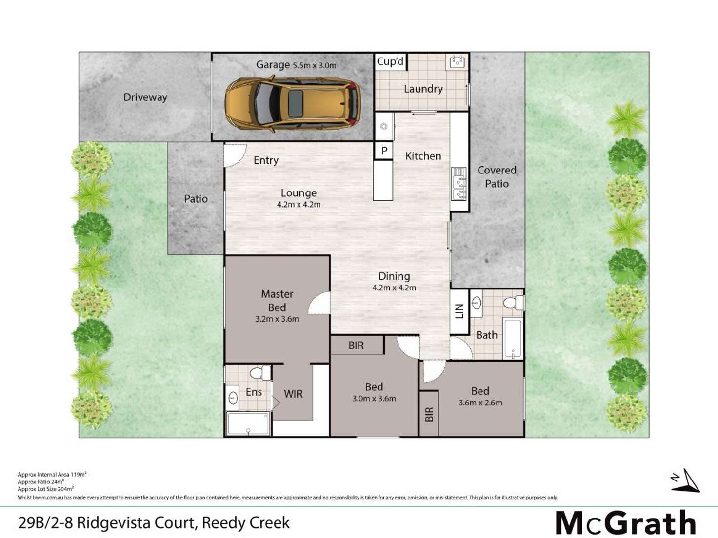 Floorplan of Homely villa listing, 29B/2-8 Ridgevista Court, Reedy Creek QLD 4227