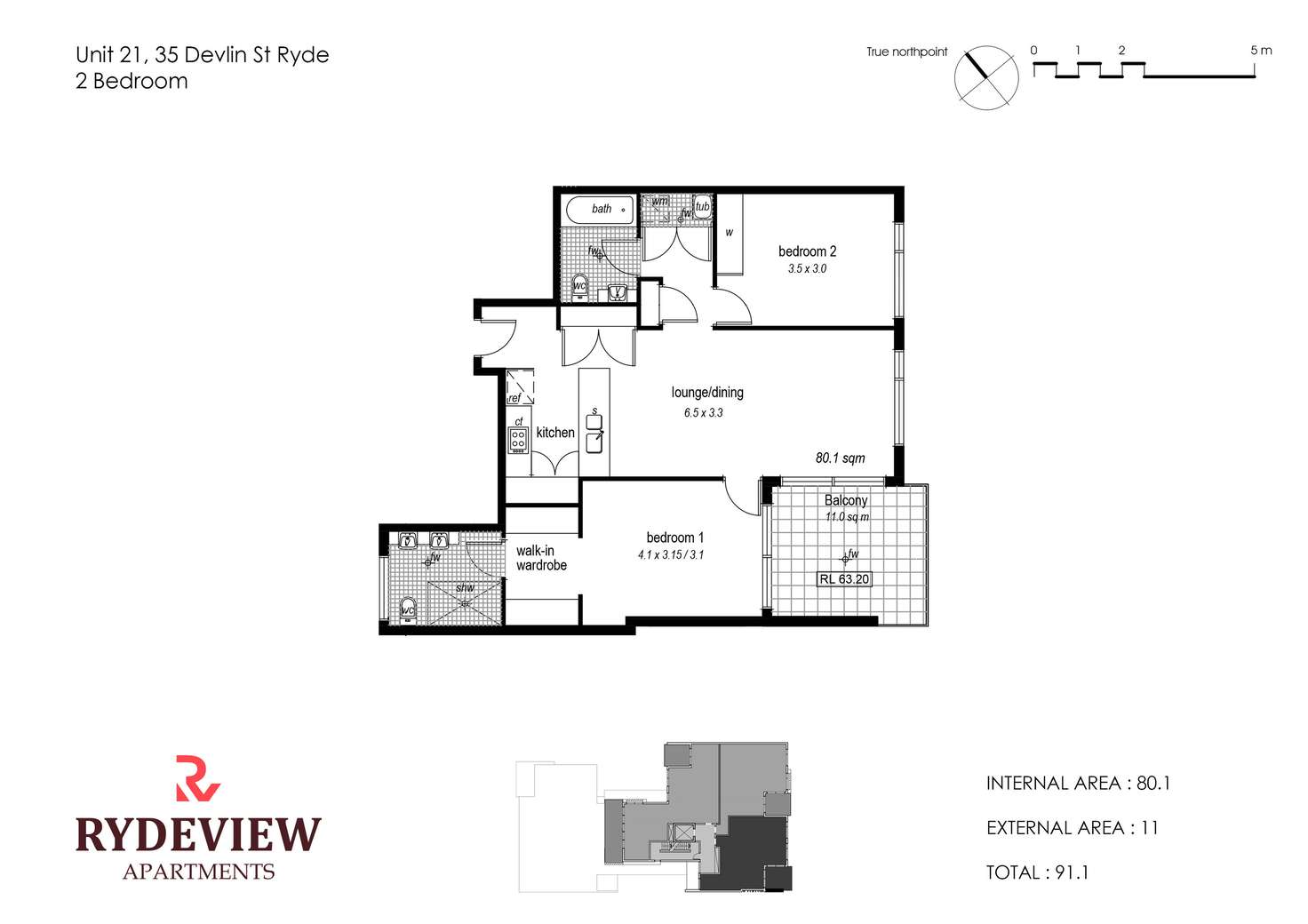 Floorplan of Homely apartment listing, 21/35 Devlin Street, Ryde NSW 2112