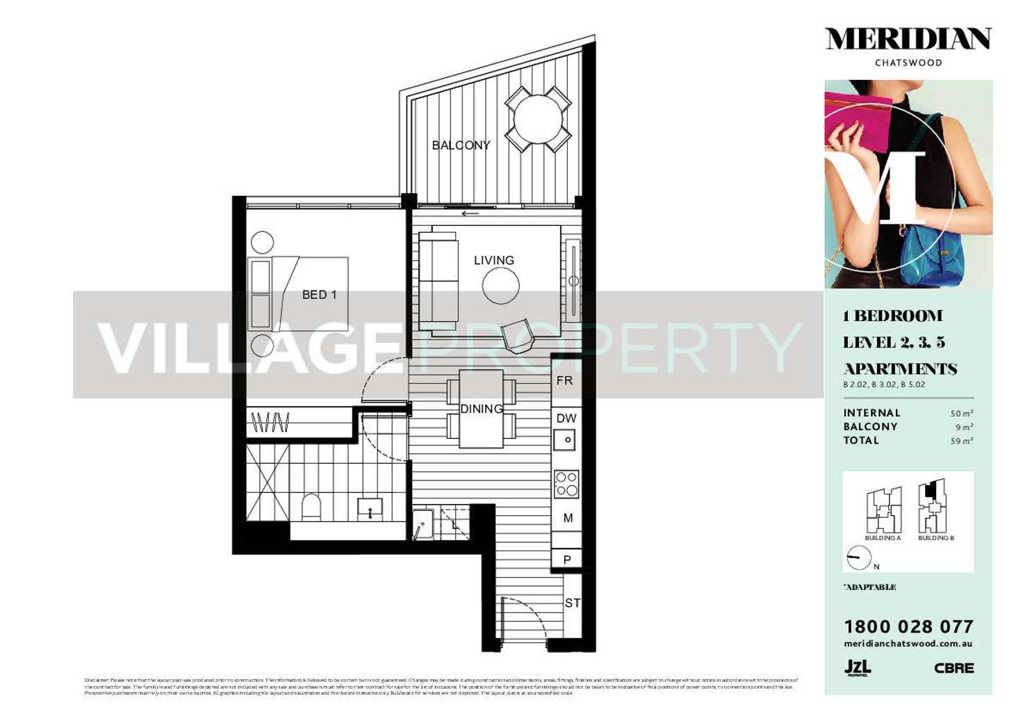 Floorplan of Homely apartment listing, B302/1 Freeman Street, Chatswood NSW 2067