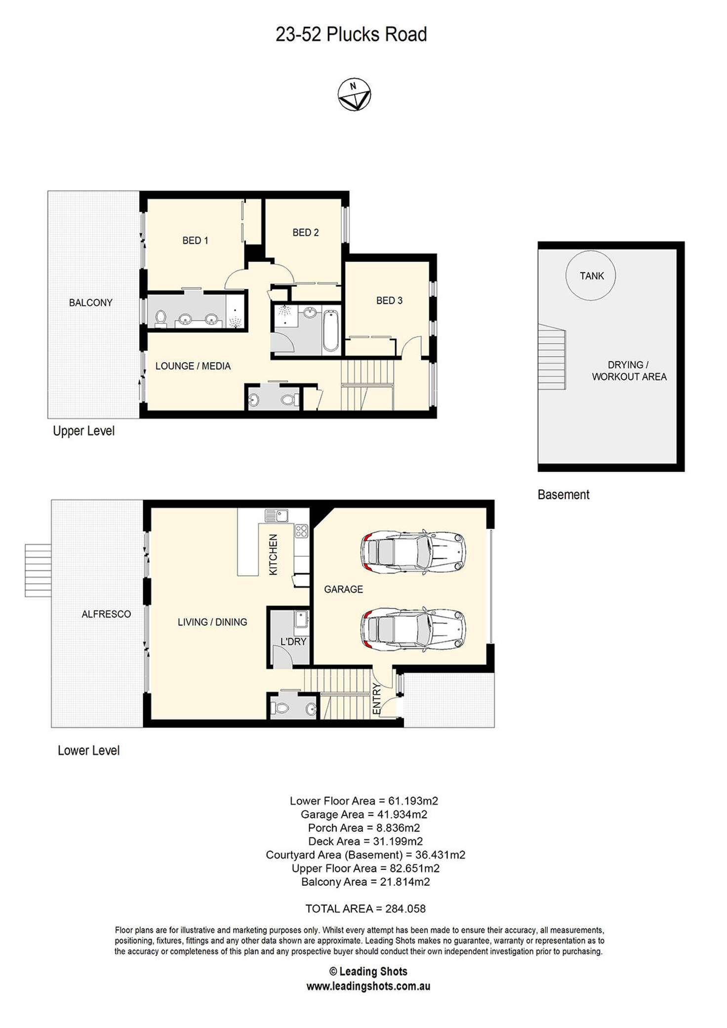 Floorplan of Homely townhouse listing, 23/52 Plucks Road, Arana Hills QLD 4054