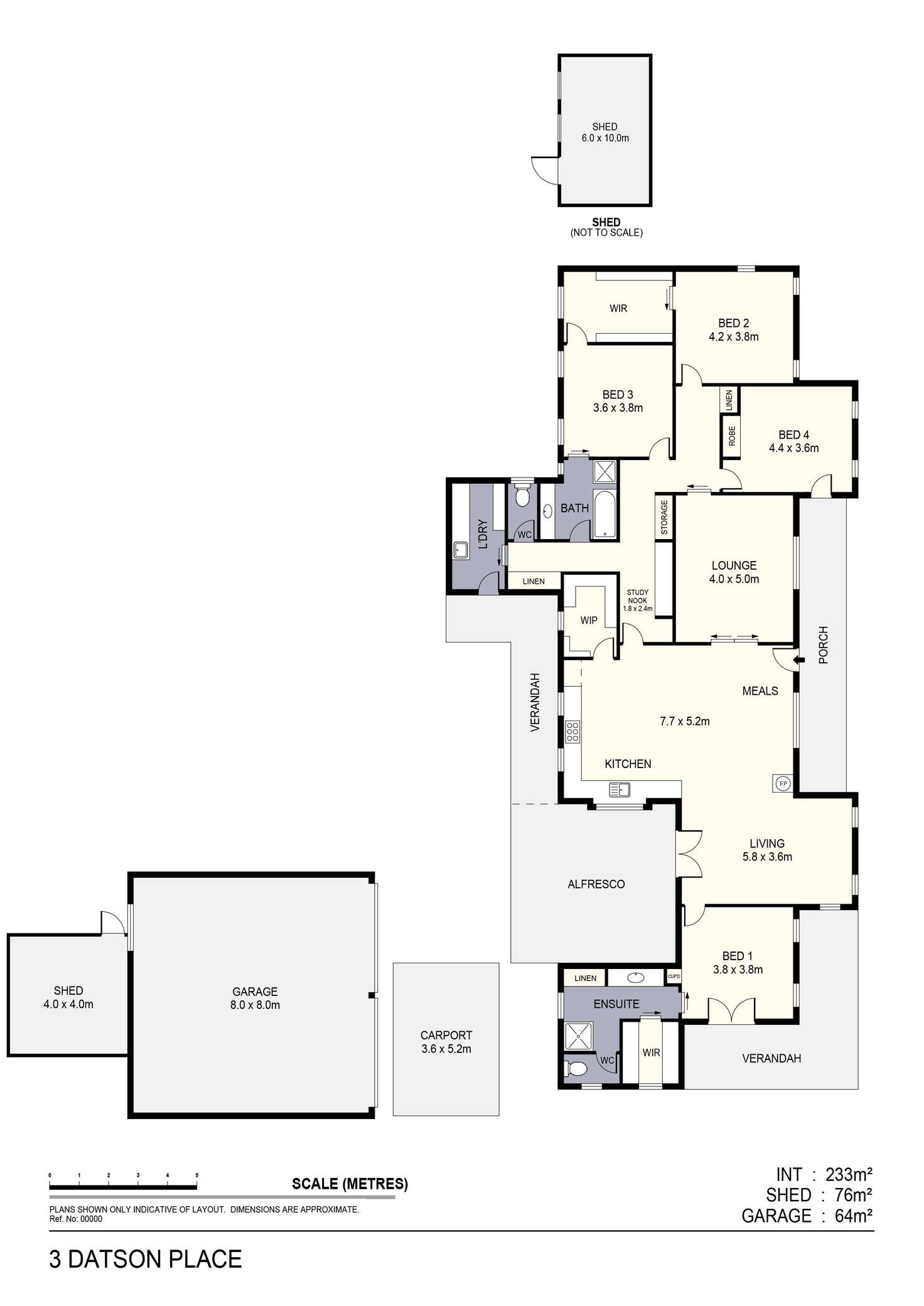 Floorplan of Homely house listing, 3 Datson Place, Junortoun VIC 3551