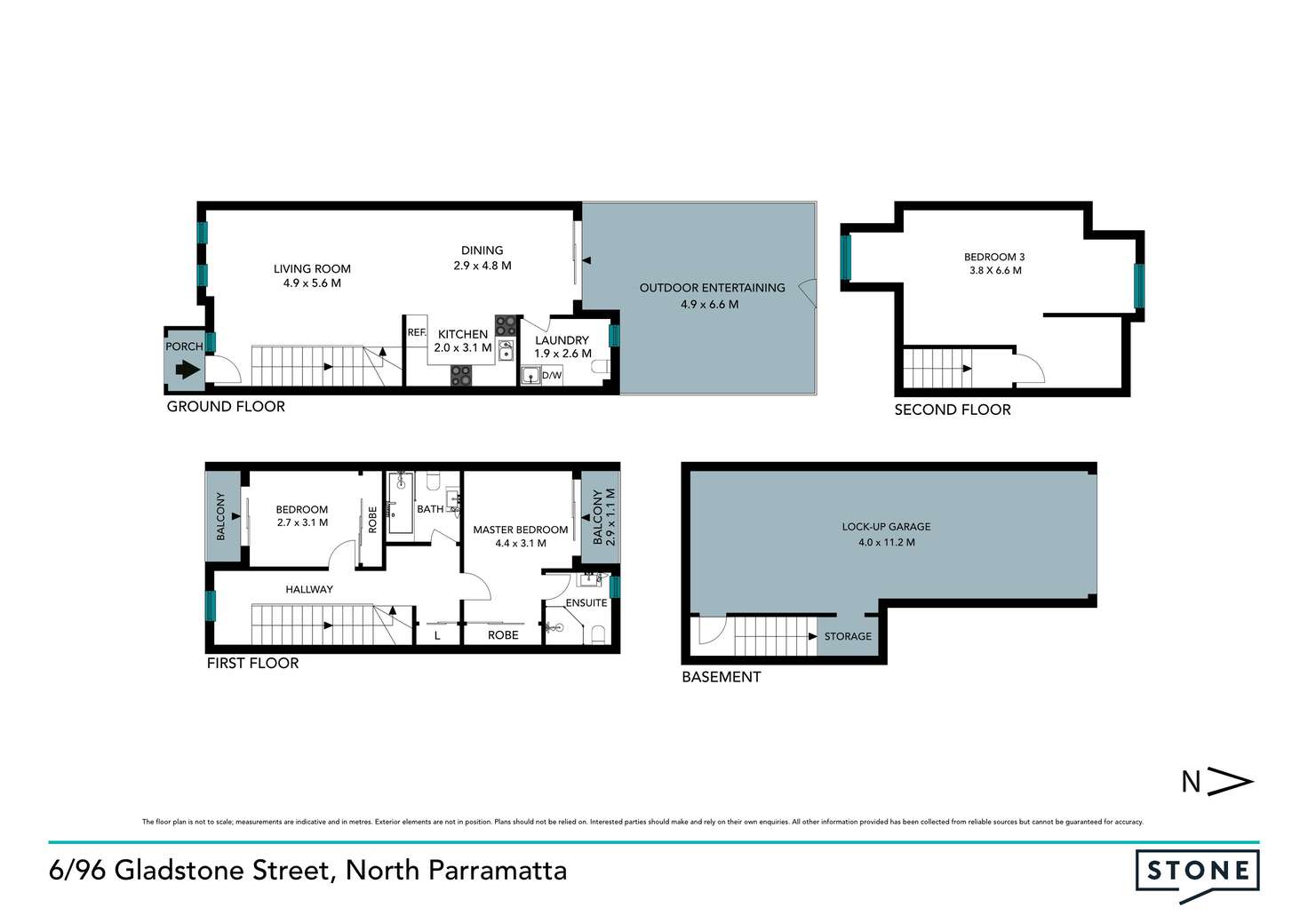 Floorplan of Homely townhouse listing, 6/96-100 Gladstone Street, North Parramatta NSW 2151