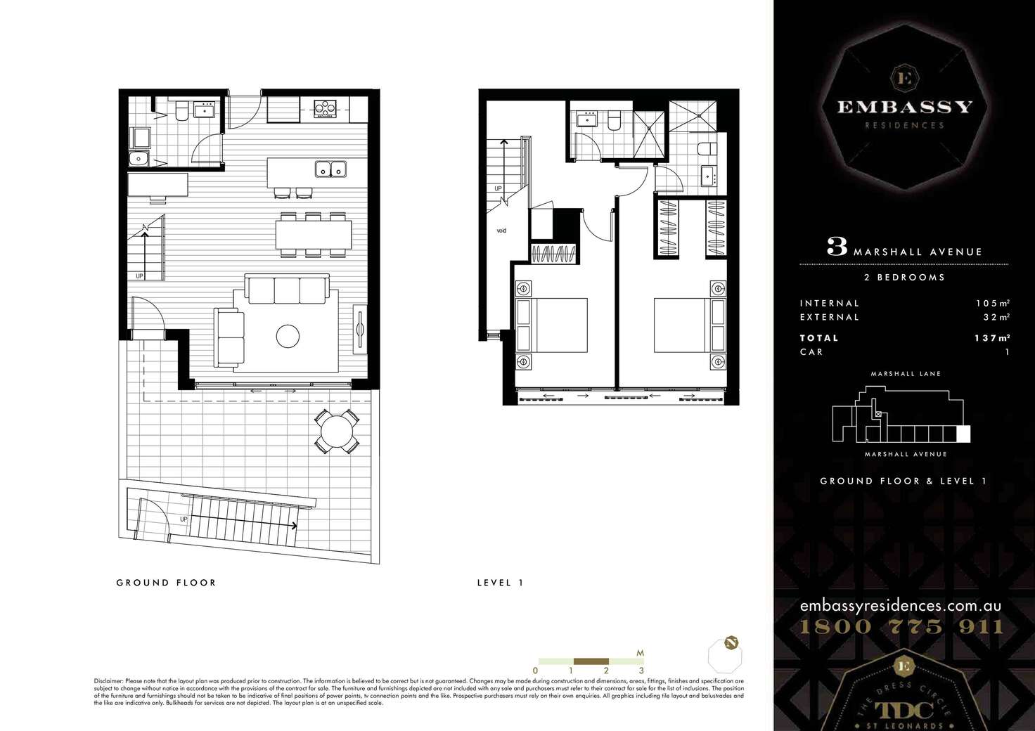 Floorplan of Homely apartment listing, 3 Marshall Avenue, St Leonards NSW 2065