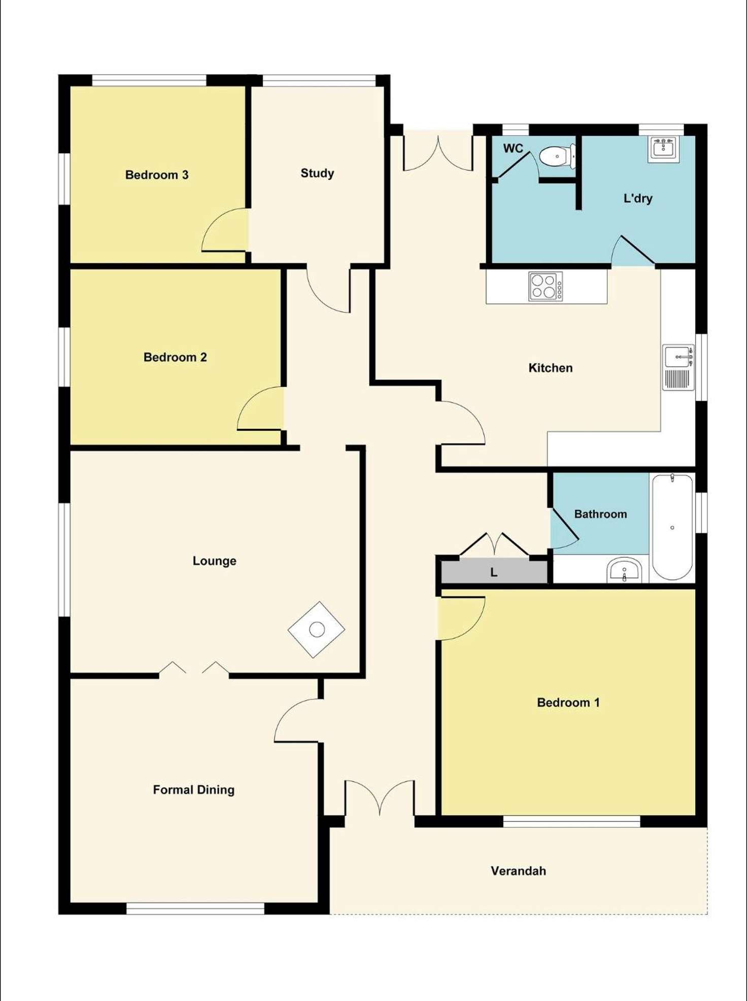 Floorplan of Homely house listing, 107 Queens Avenue, Maryborough VIC 3465