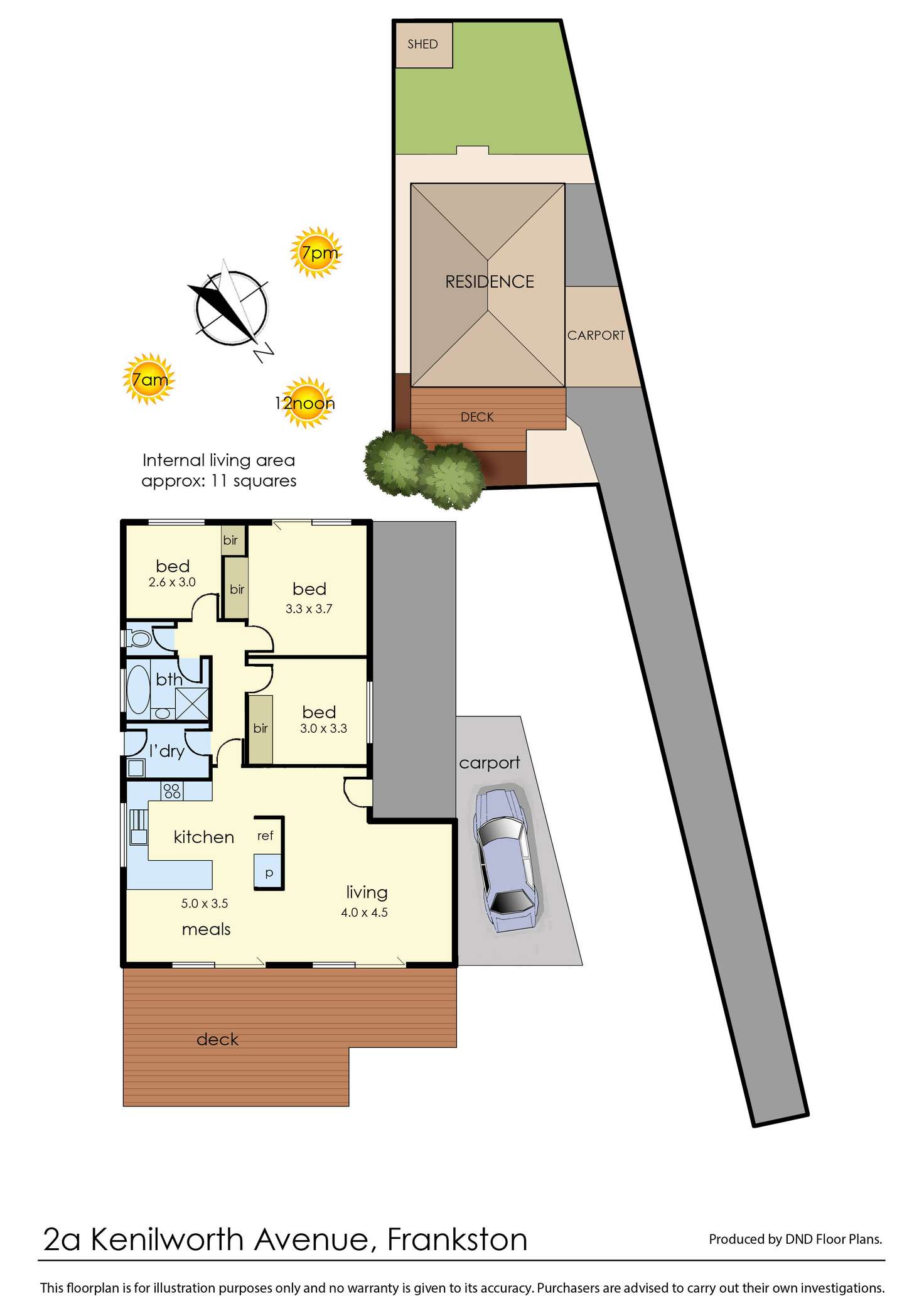 Floorplan of Homely unit listing, 2a Kenilworth Avenue, Frankston VIC 3199