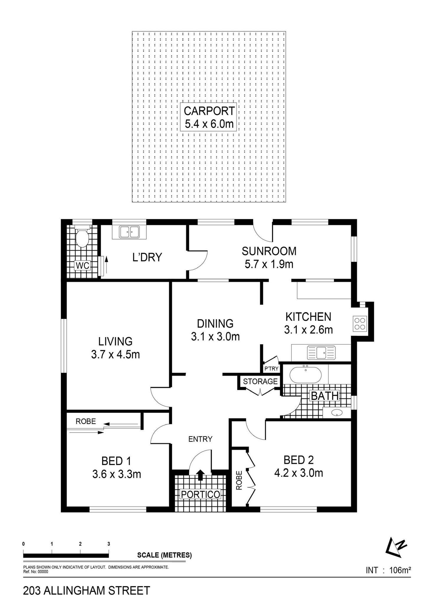 Floorplan of Homely house listing, 203 Allingham Street, Kangaroo Flat VIC 3555