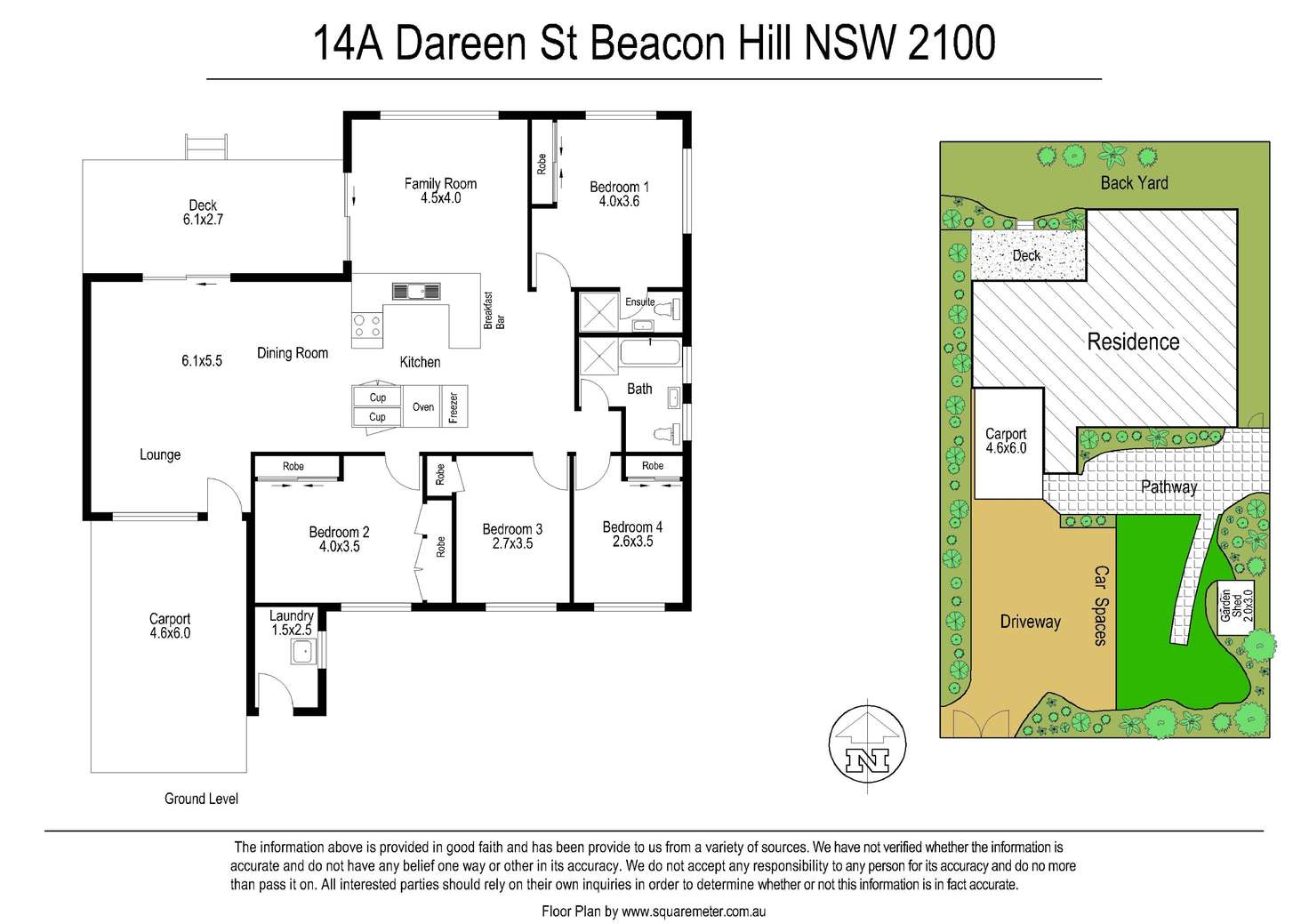 Floorplan of Homely house listing, 14A Dareen Street, Beacon Hill NSW 2100